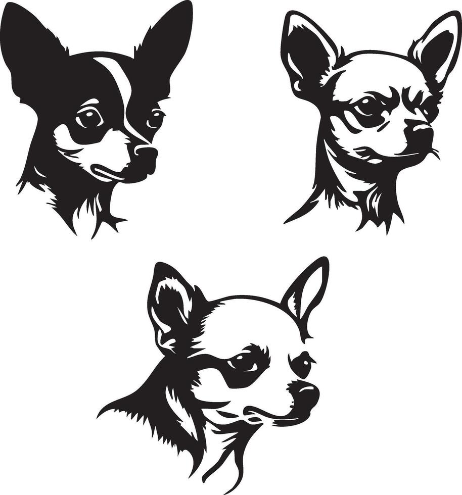 Playful Chihuahua Silhouette for Fun and Whimsical Designs vector