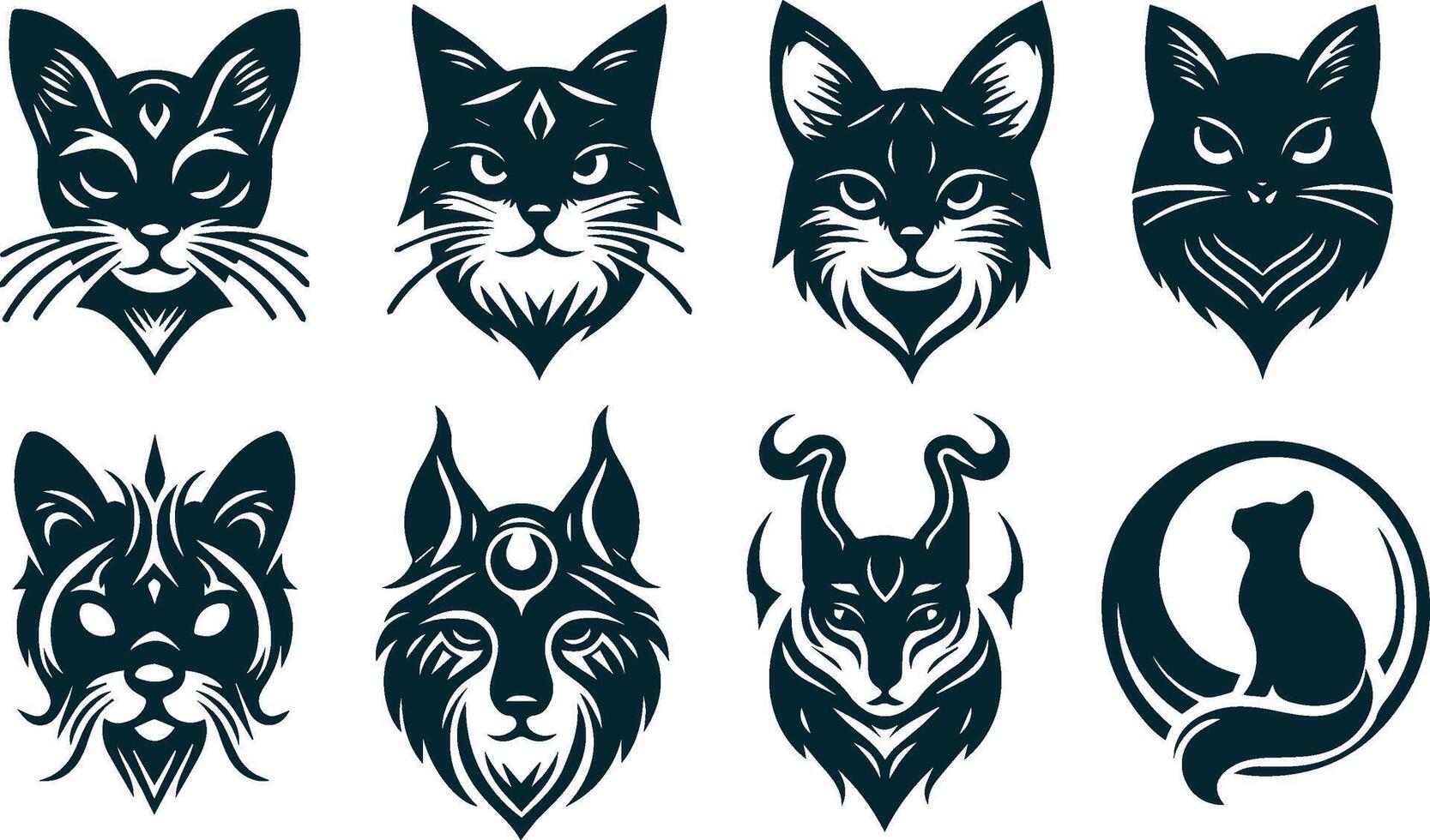 Cat in Motion Silhouette for Dynamic Art Creations vector