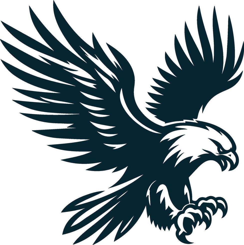 Stylized Eagle Silhouette for Modern Concepts vector
