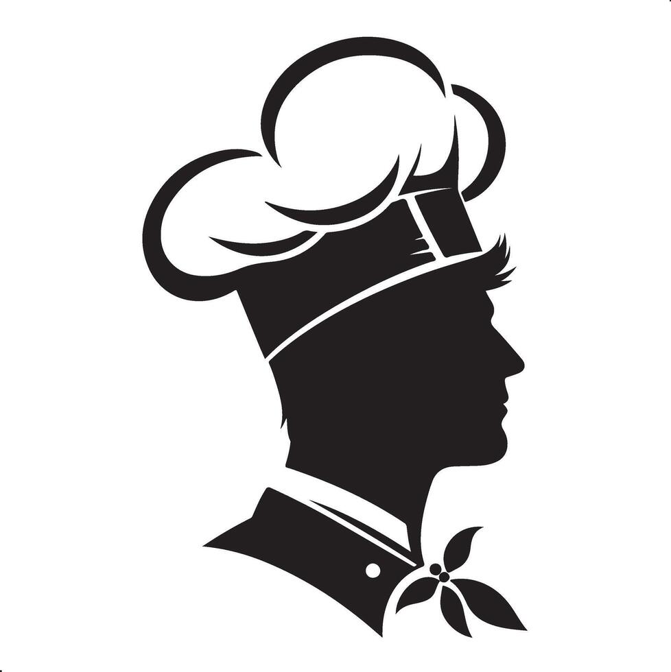 A chef's hat silhouette on a white background vector