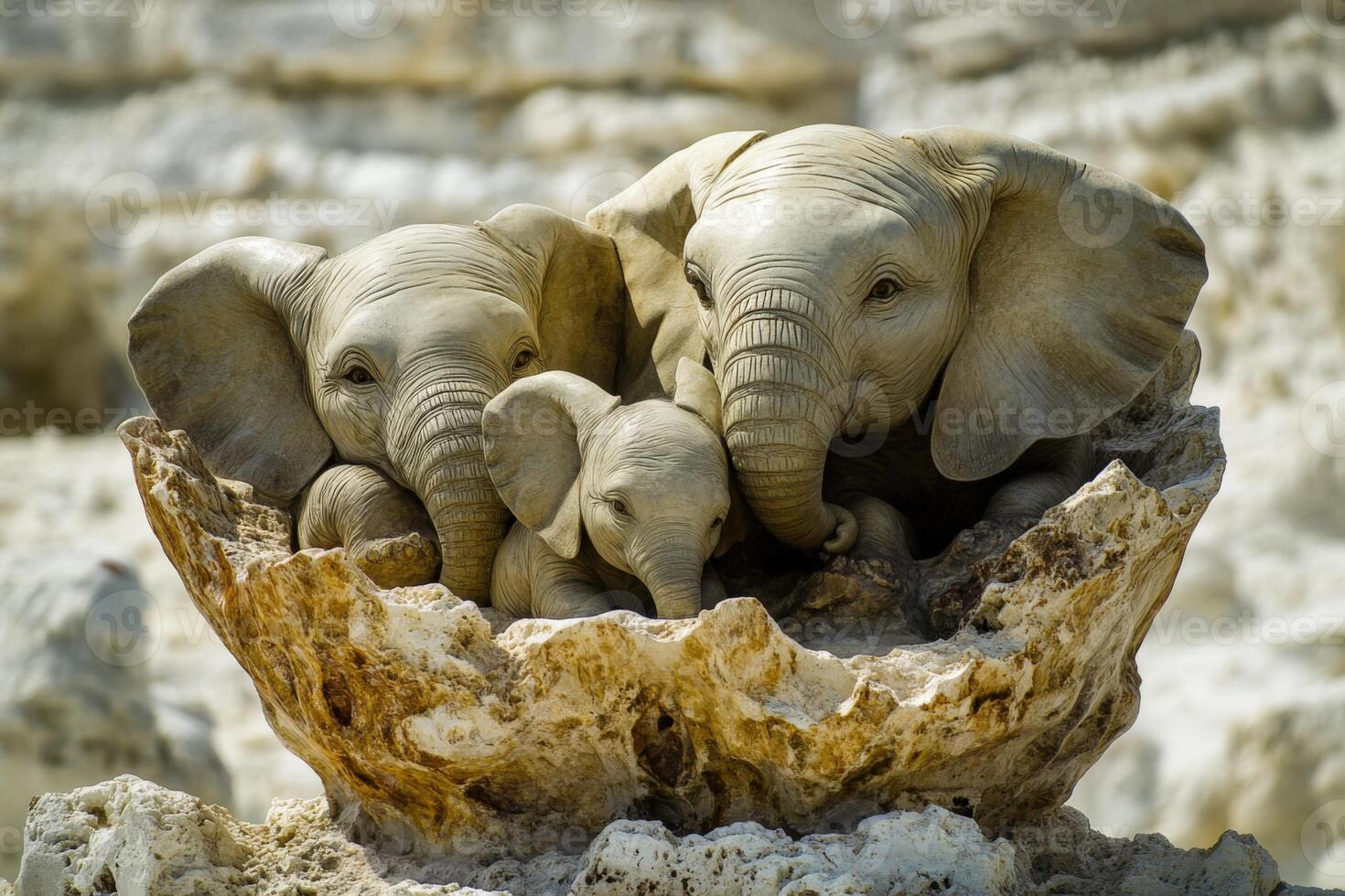 Elephants in the wild photo