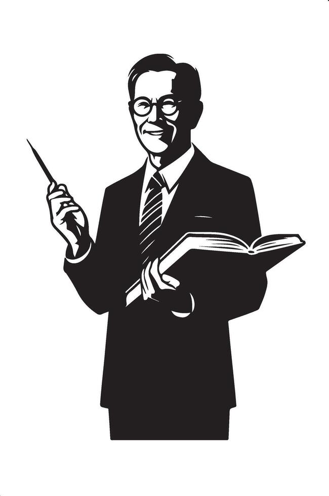 Classroom Teacher Silhouette Art vector