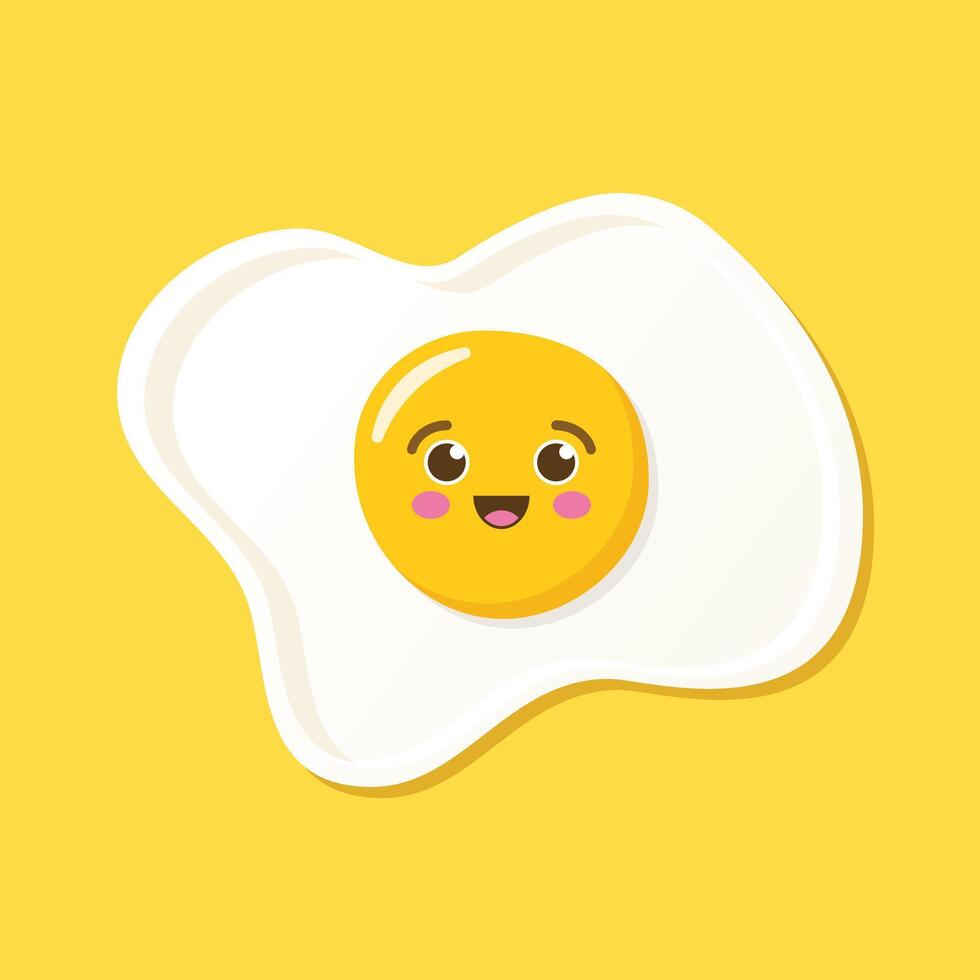 Fried egg icon in flat style. Omelet illustration on isolated background. Healthy food sign business concept. vector