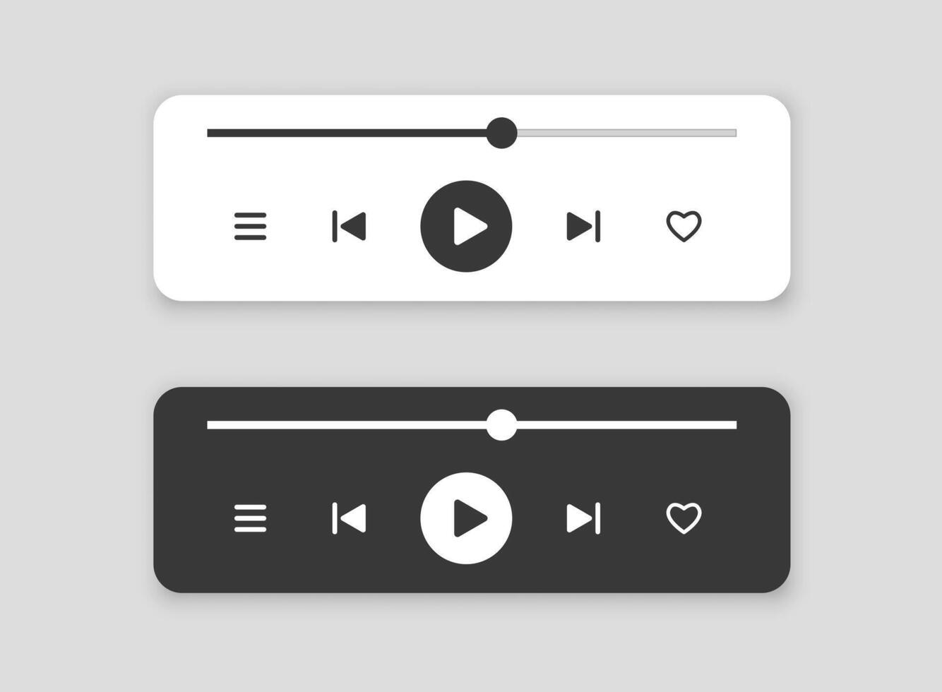 Play button icon in flat style. Music player illustration on isolated background. Playback interface sign business concept. vector