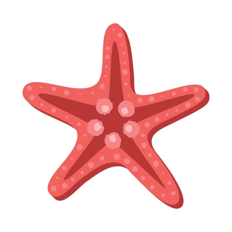 Starfish icon in flat style. Sea stars illustration on isolated background. Sea animal sign business concept. vector