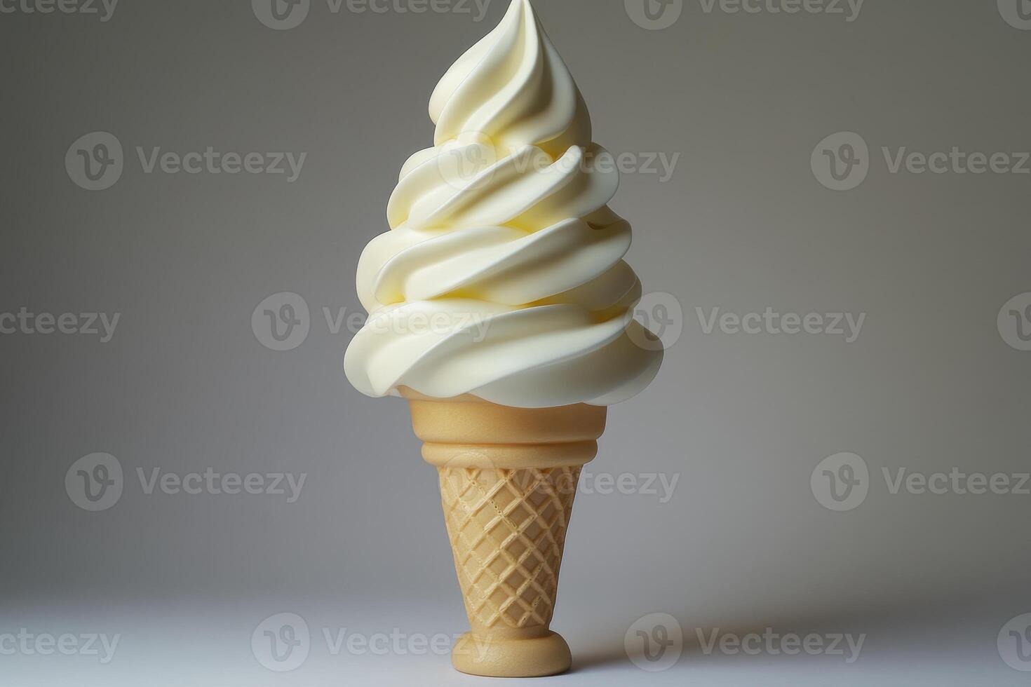 A Large Soft Serve Ice Cream Cone photo