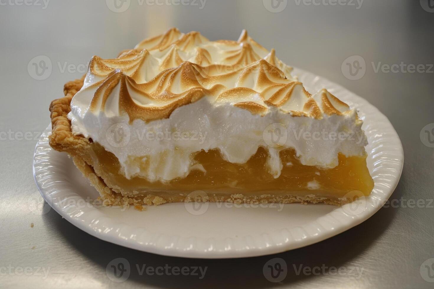 Delicious Lemon Meringue Pie Slice Awaits photo