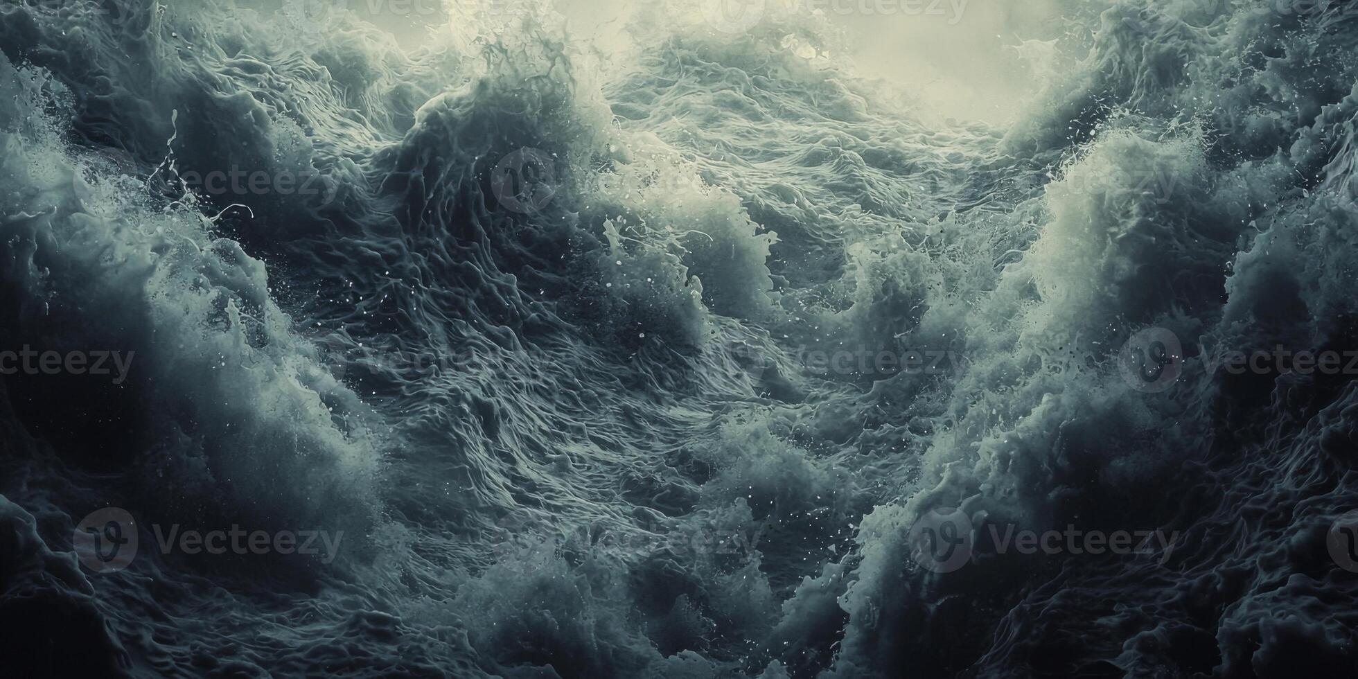 Dramatic Ocean Storm Waves Turbulent Sea High Resolution Image photo