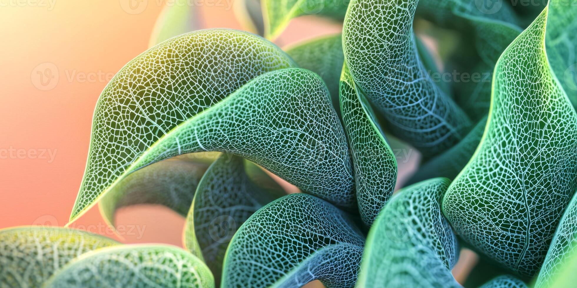 Abstract Green Leaf Macro Nature s Intricate Geometry High Resolution Botanical Detail photo