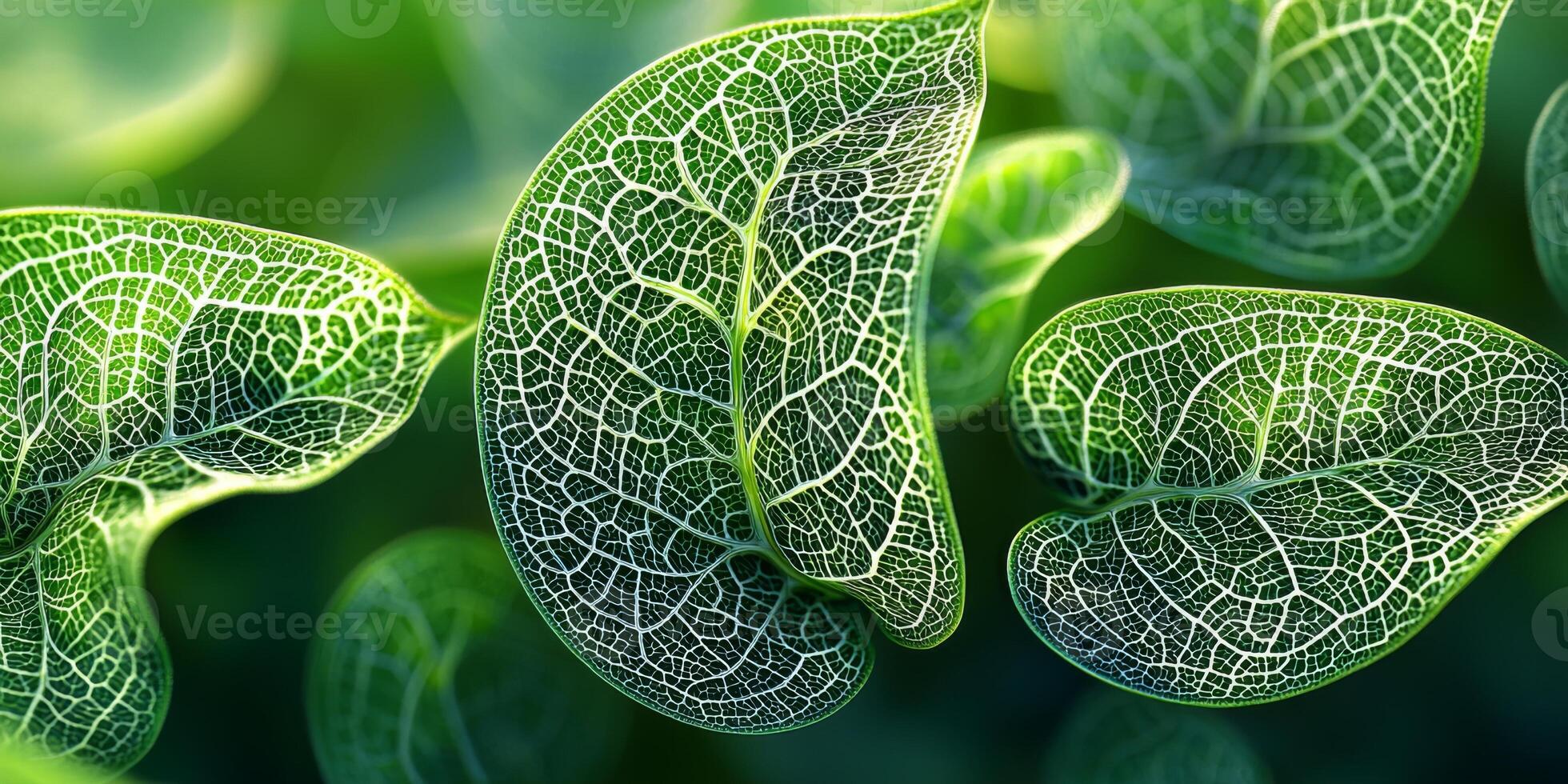 Intricate Green Leaf Macro Nature s Geometry Botany Plants Texture Detail High Resolution 8K photo