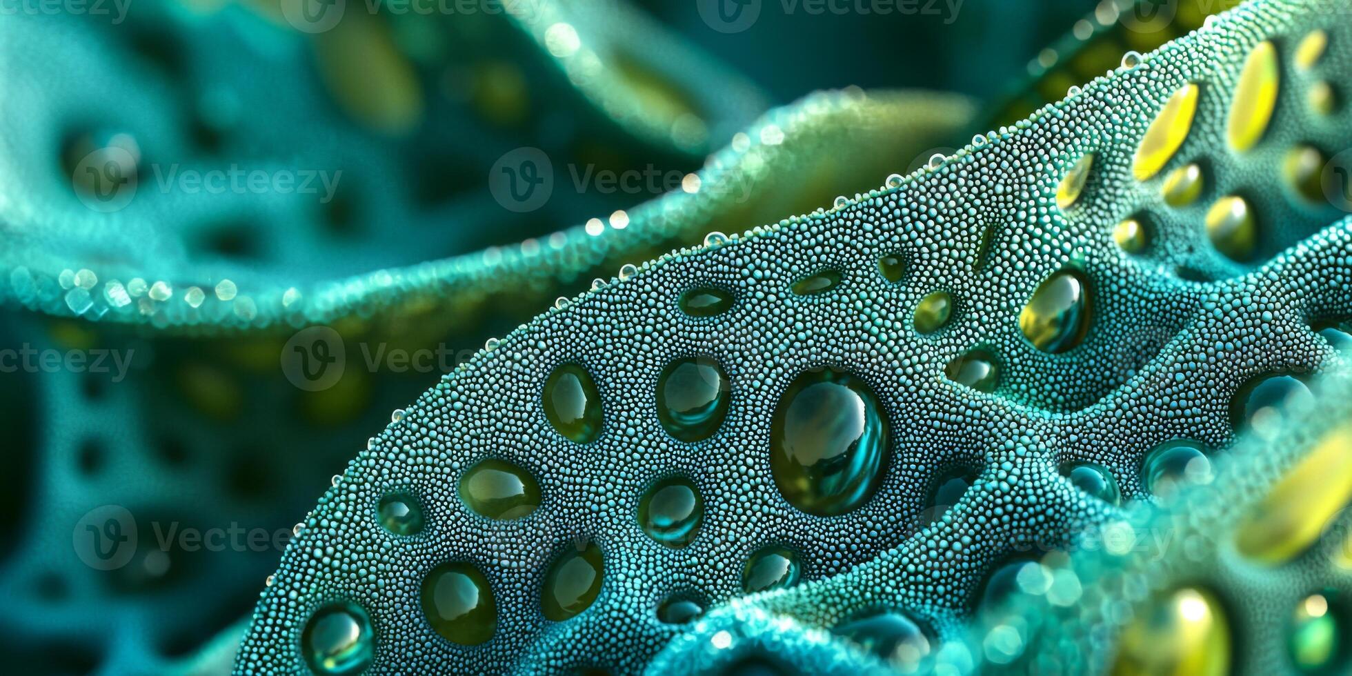 Macro Photography Dew Drops on Leaf Abstract Nature Texture 8K Resolution photo