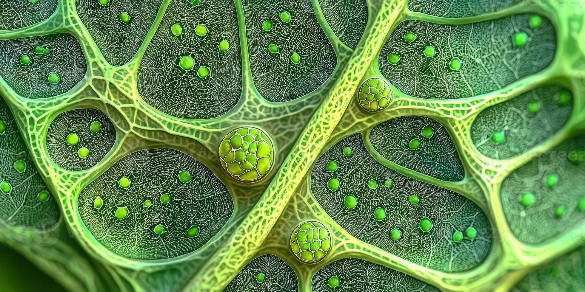 Microscopic Leaf Structure Chloroplasts Photosynthesis Botany Science photo