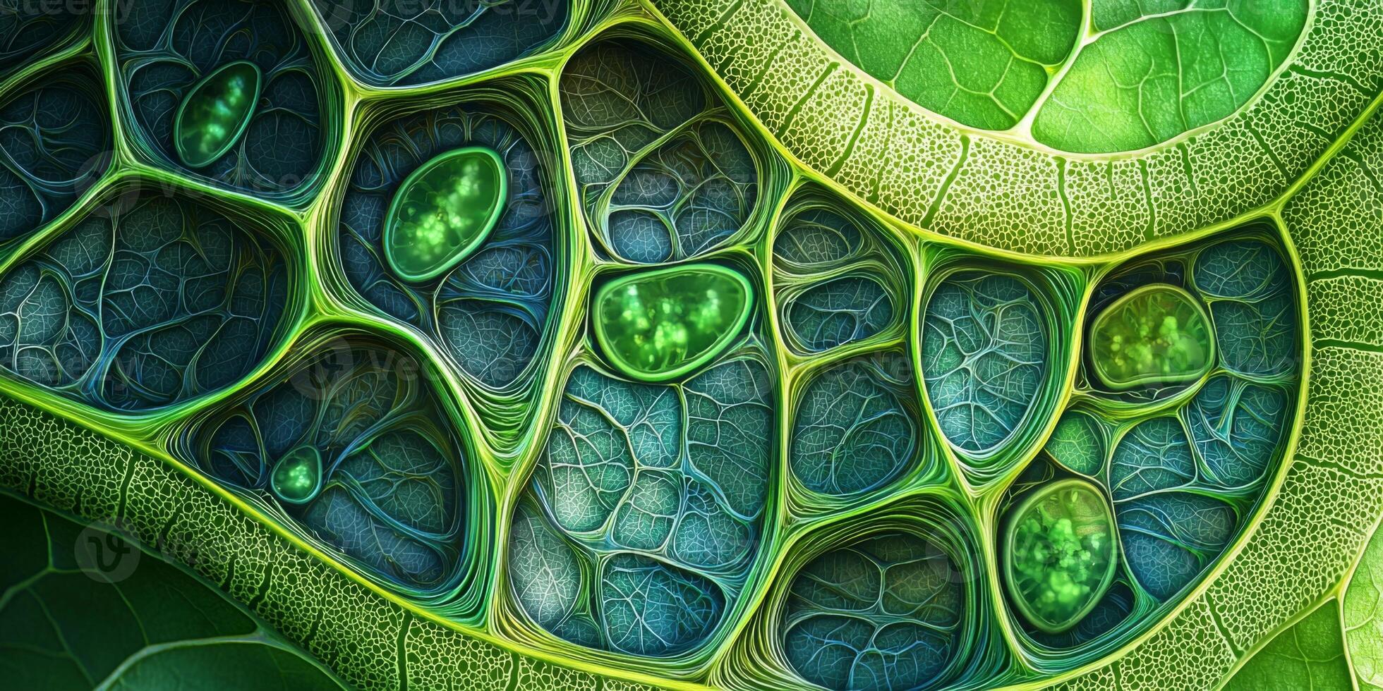 Microscopic Leaf Structure Chloroplasts Photosynthesis Botany Nature photo