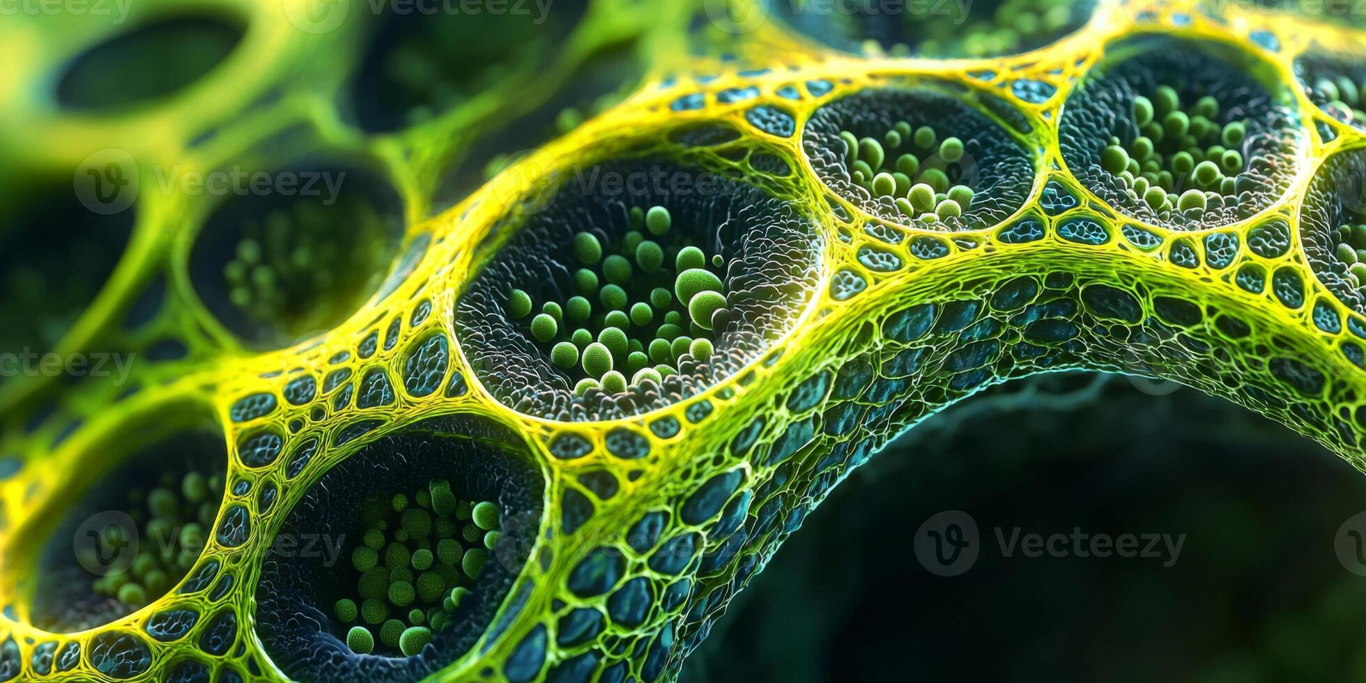 Microscopic Chloroplast Grana Thylakoids High Resolution 8K Science Image photo