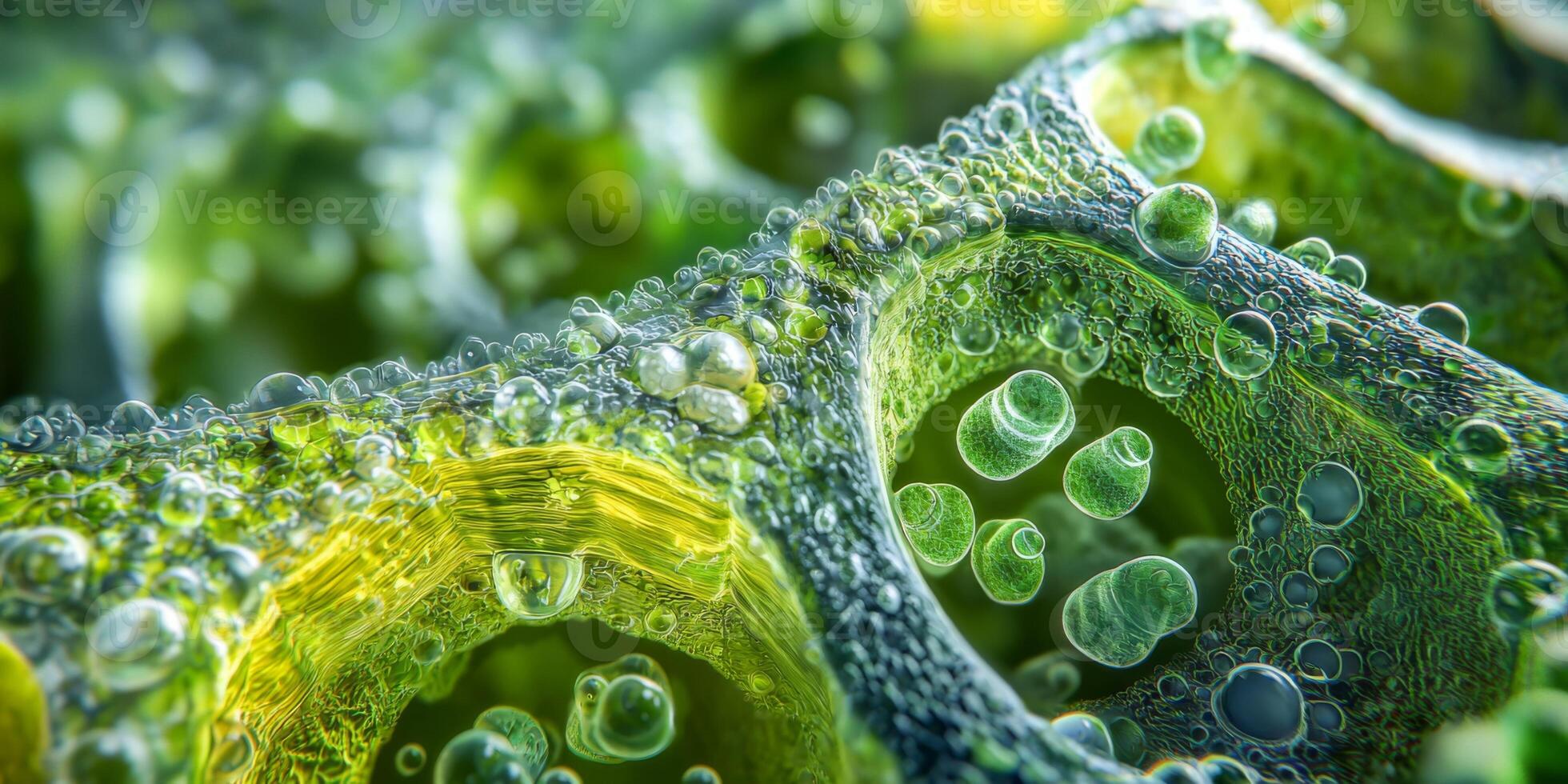 Microscopic Chloroplast Granum Thylakoids Cell Structure High Resolution Image photo