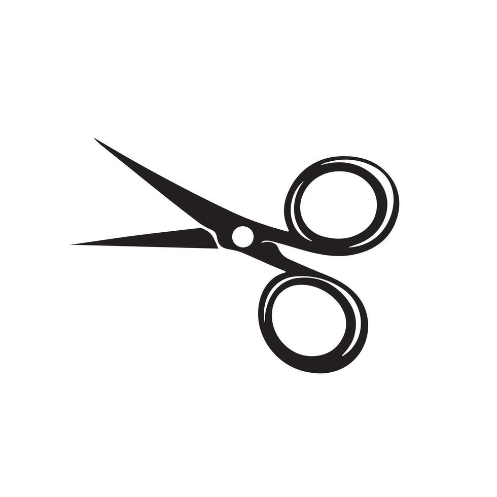 Scissors Icon Silhouette, Cutting Tool Icon for Graphic Design vector