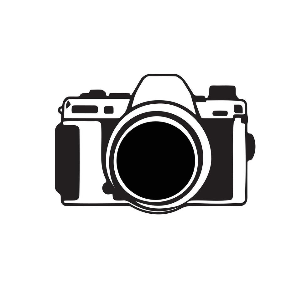 Camera Icon Silhouette, Photography Icon for Website and App Design vector