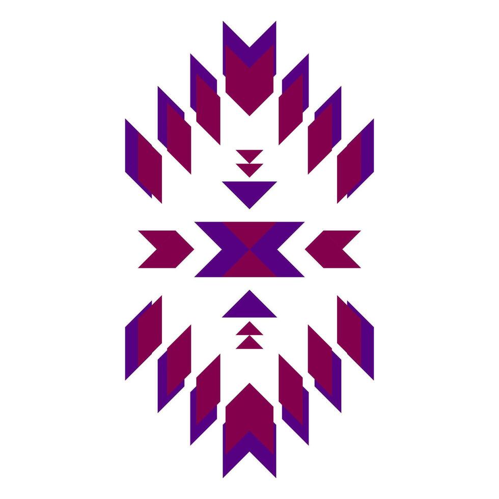 Geometric ethnic pattern art. American, Mexican style. White background. Aztec tribal ornament print. Design for fabric, clothing, textile, logo, symbol. vector