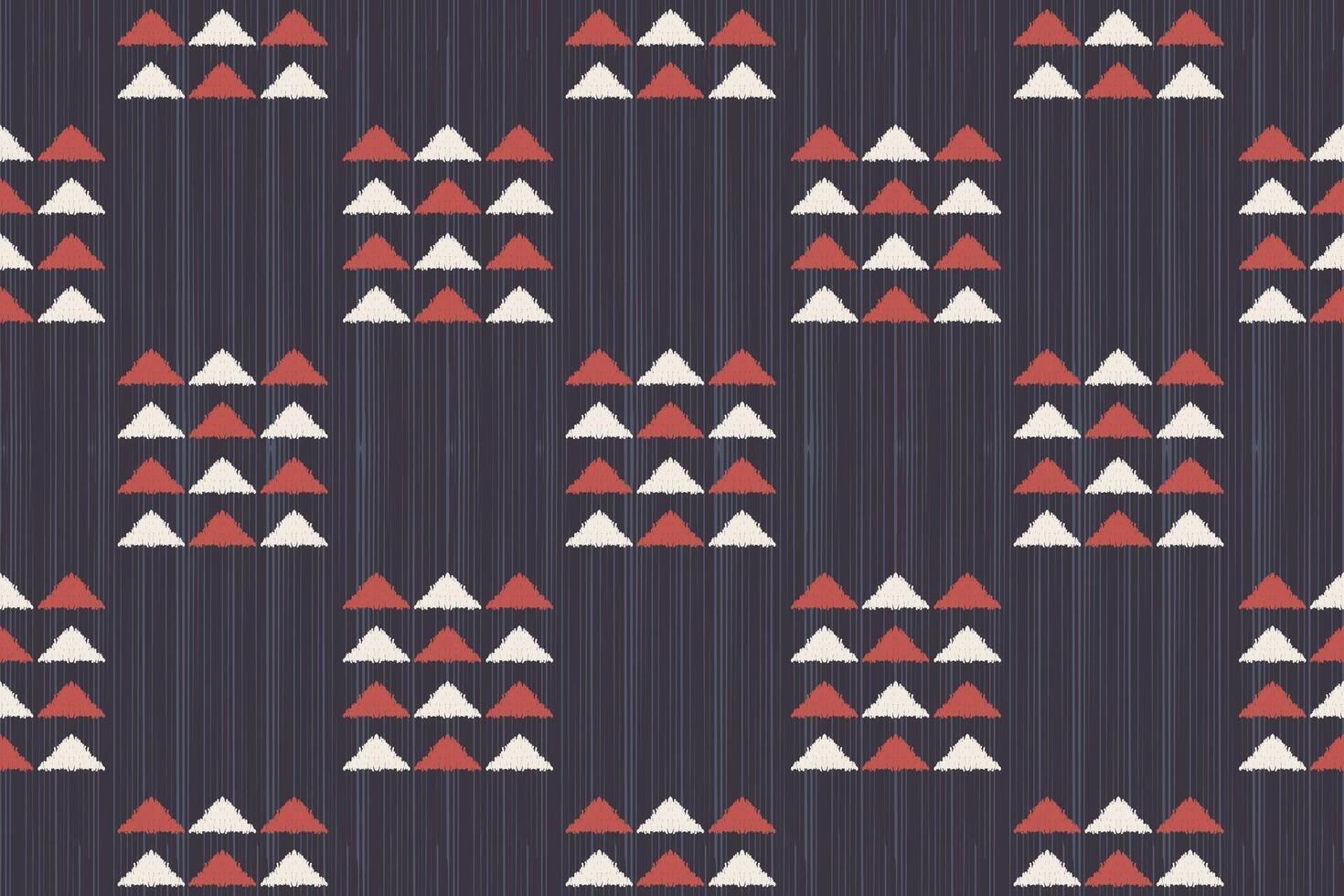 Fabric ikat pattern art. Geometric ethnic seamless pattern traditional. American, Mexican style. Design for background, fabric, clothing, carpet, textile, batik, embroidery. vector