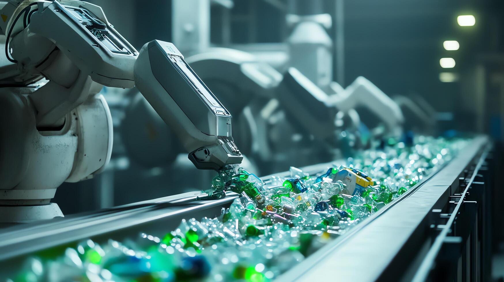Automated sorting of recyclable materials. photo