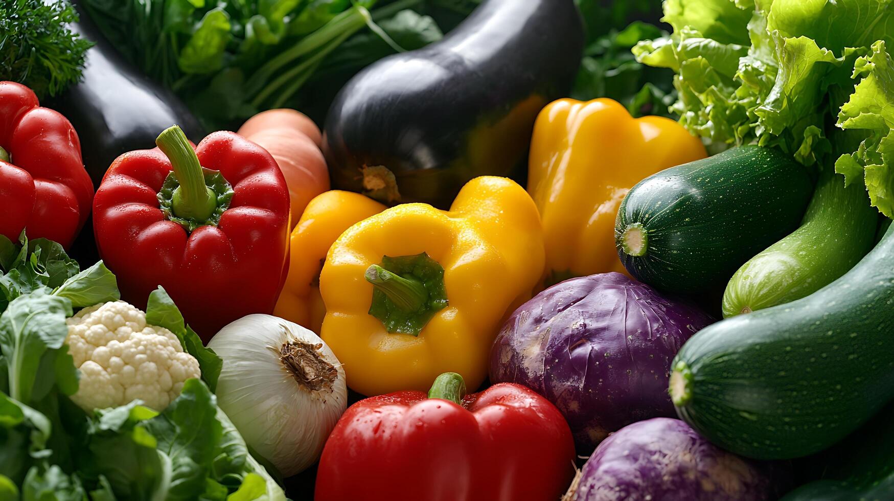 Vivid Close-Up Studio Shot of Fresh Vegetables in Stunning Colors Radiant Studio Close-Up of Colorful Vegetables in Photography Detail photo