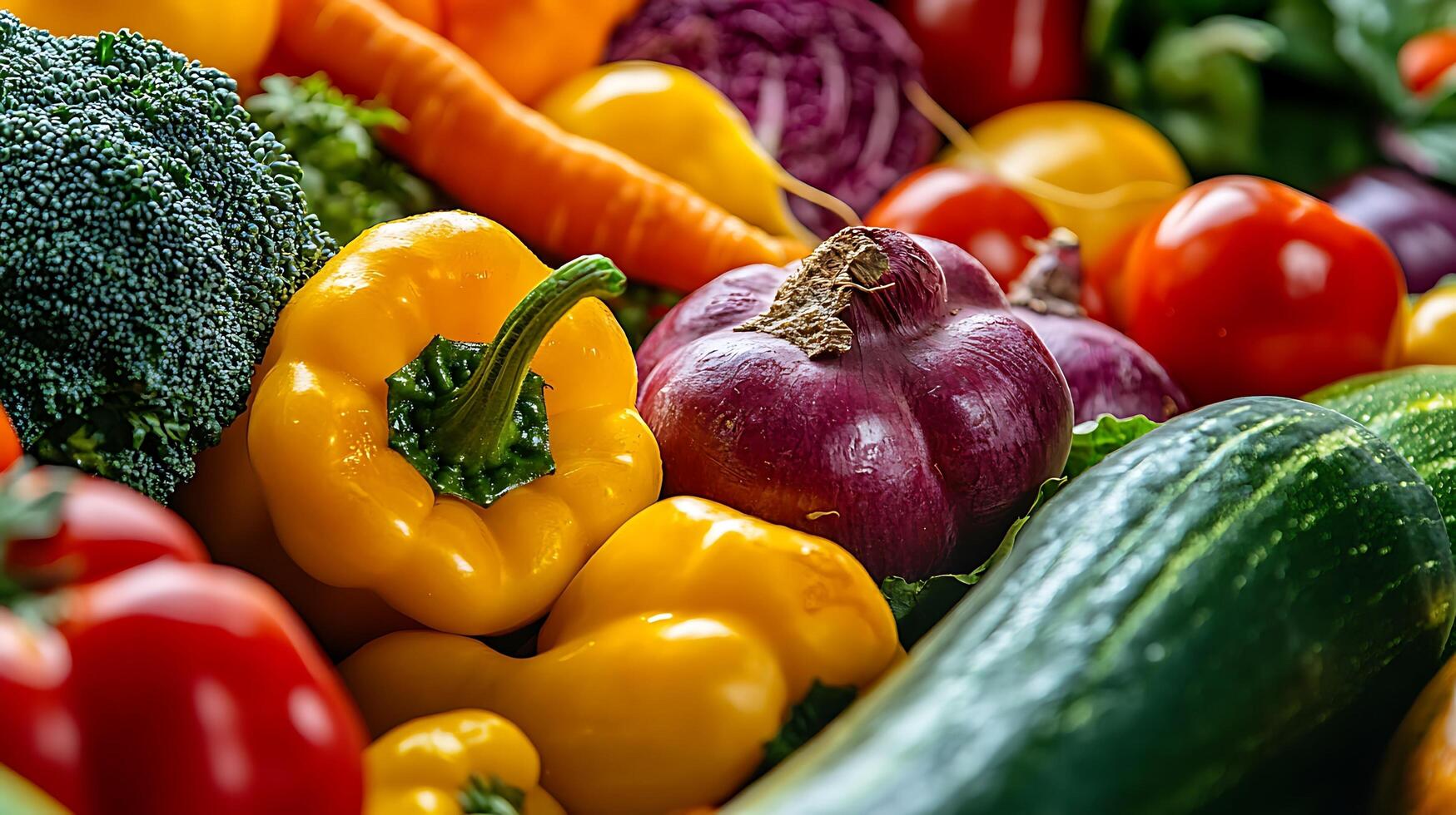 Fresh Colorful Vegetables Shot in Striking Studio Lighting Close-Up photo