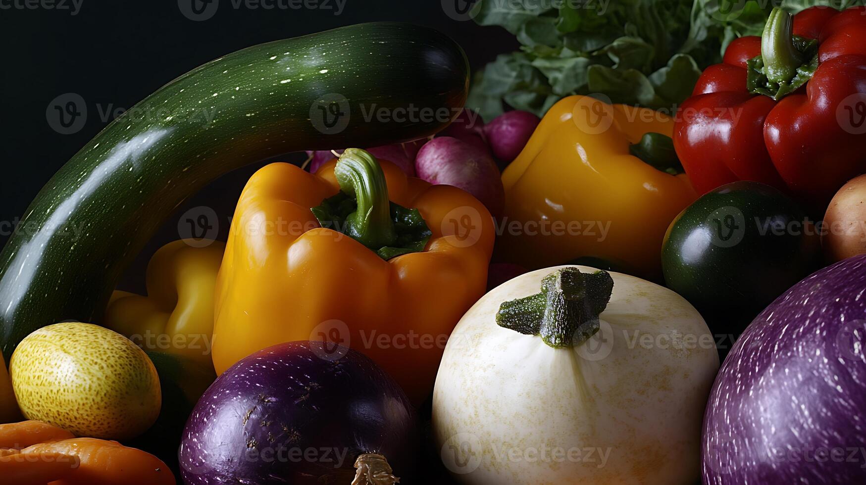 Striking Studio-Captured Close-Up Vegetables in Vivid Fresh Colors photo