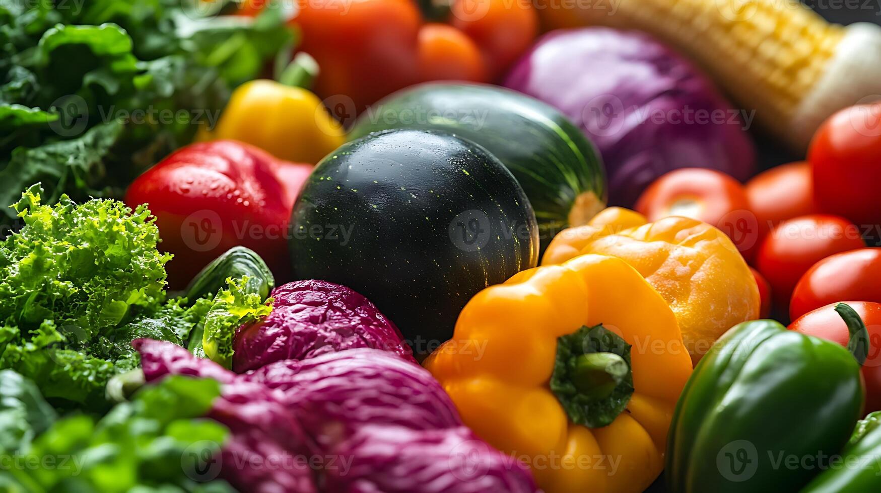 Highlighted Studio Close-Up Vegetables in Radiant, Fresh Lighting photo
