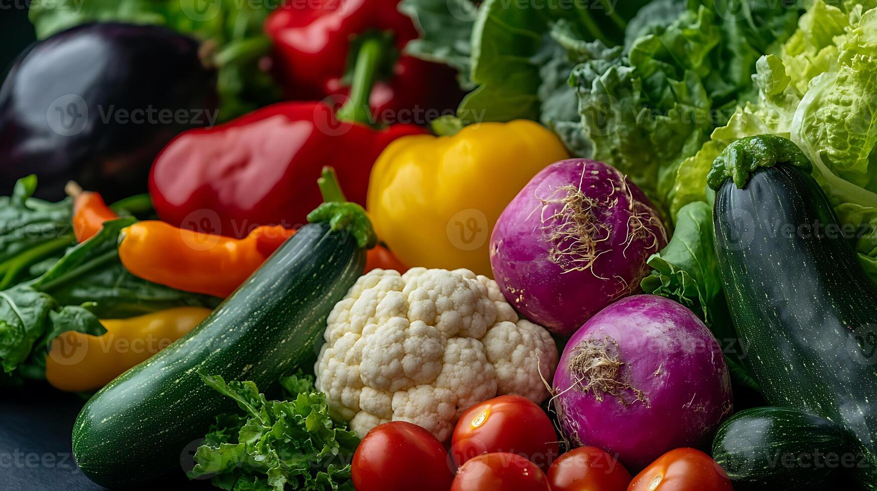Stunning Studio Highlight Close-Up of Vegetables in Vivid Colors photo