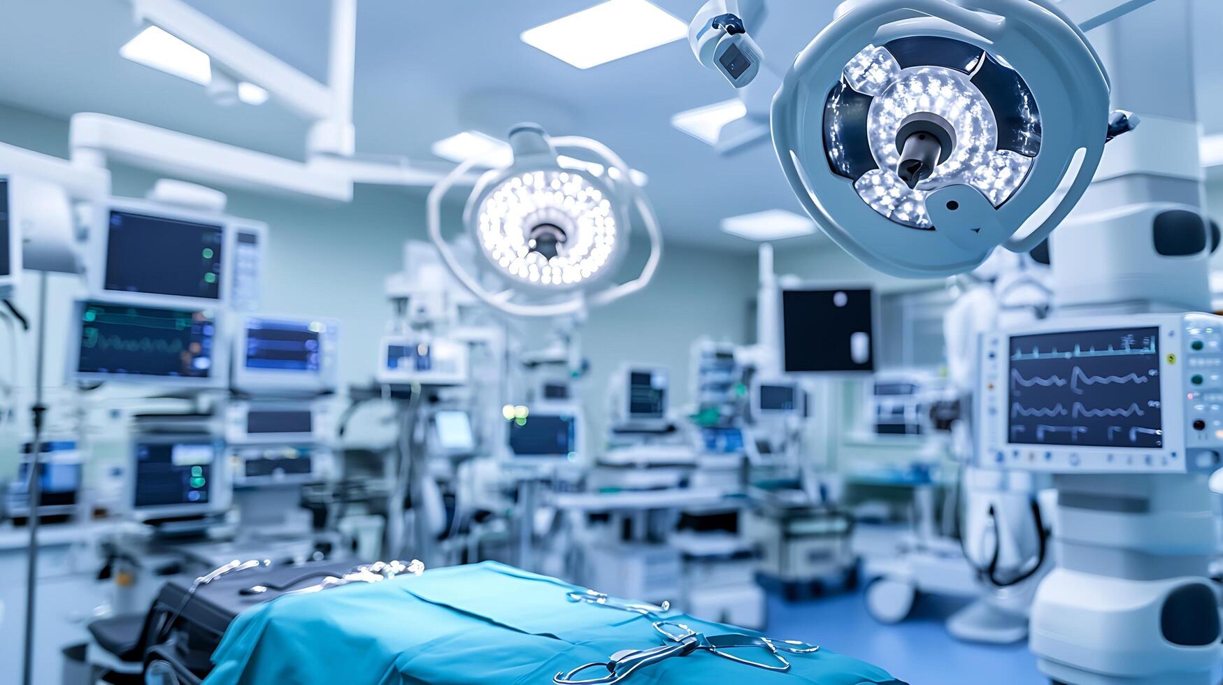 State-of-the-Art Operating Suite Highlighting Advanced Medical Technology and Care photo