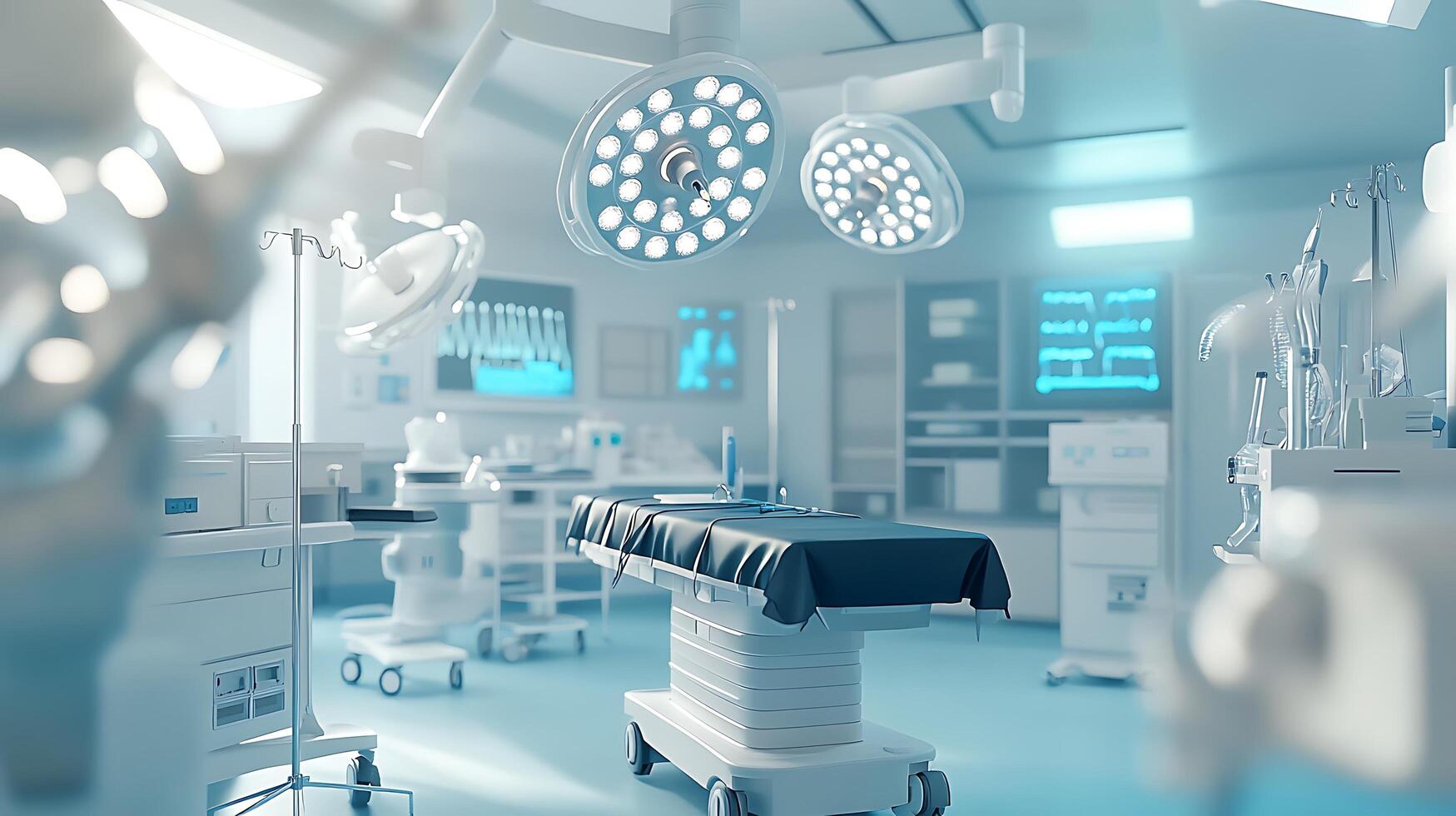 Revolutionary Medical Equipment Highlighted in a High-Tech Operating Room photo