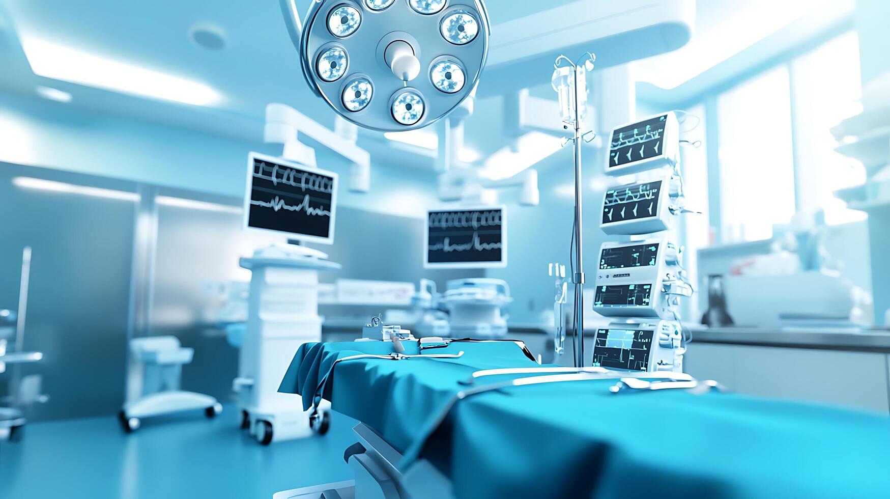 Innovative Surgical Room Showcasing Advanced Tools and Modern Medical Care photo