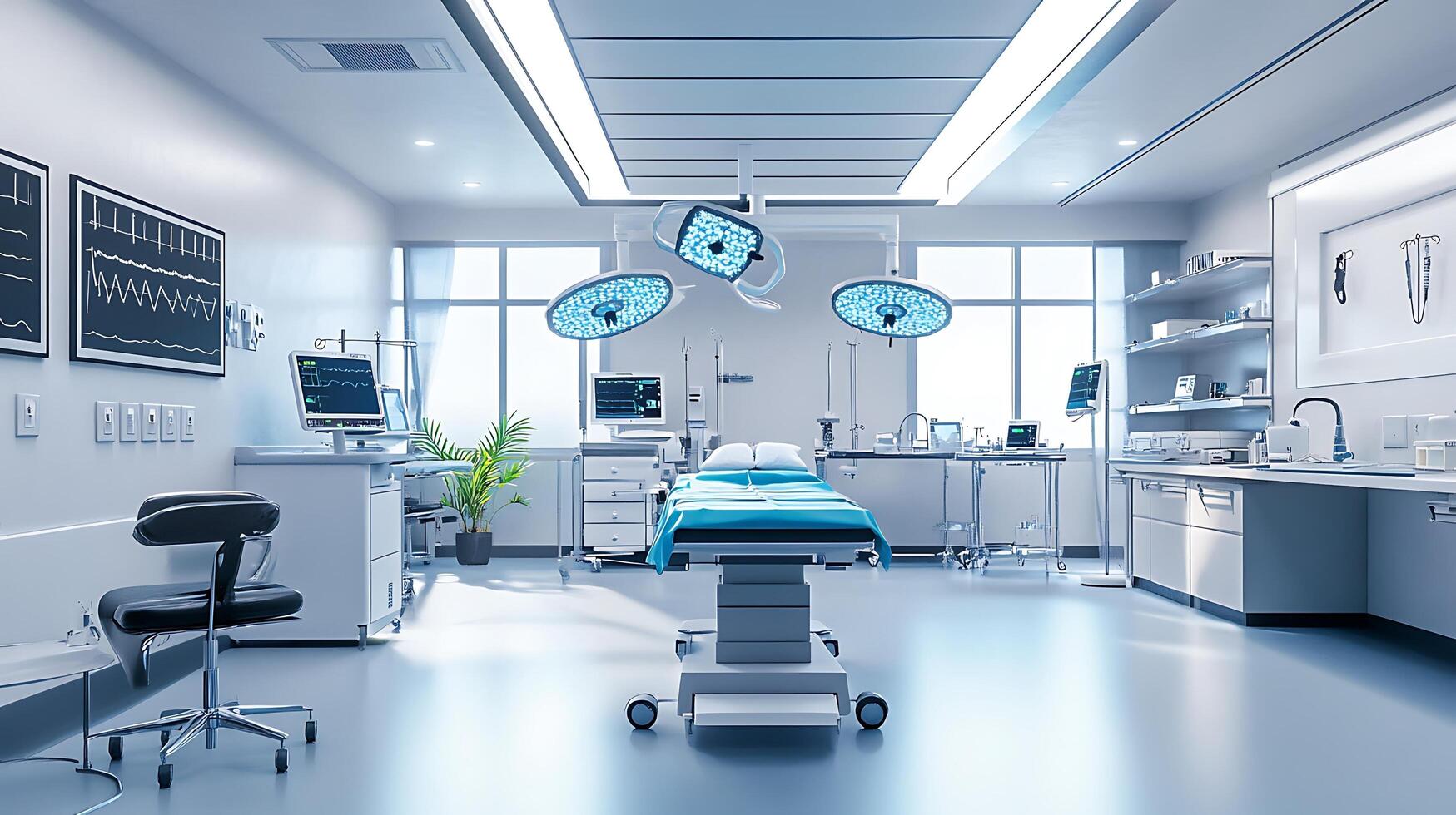 Advanced Surgical Room Highlighting Precision Tools and Modern Medical Innovations photo