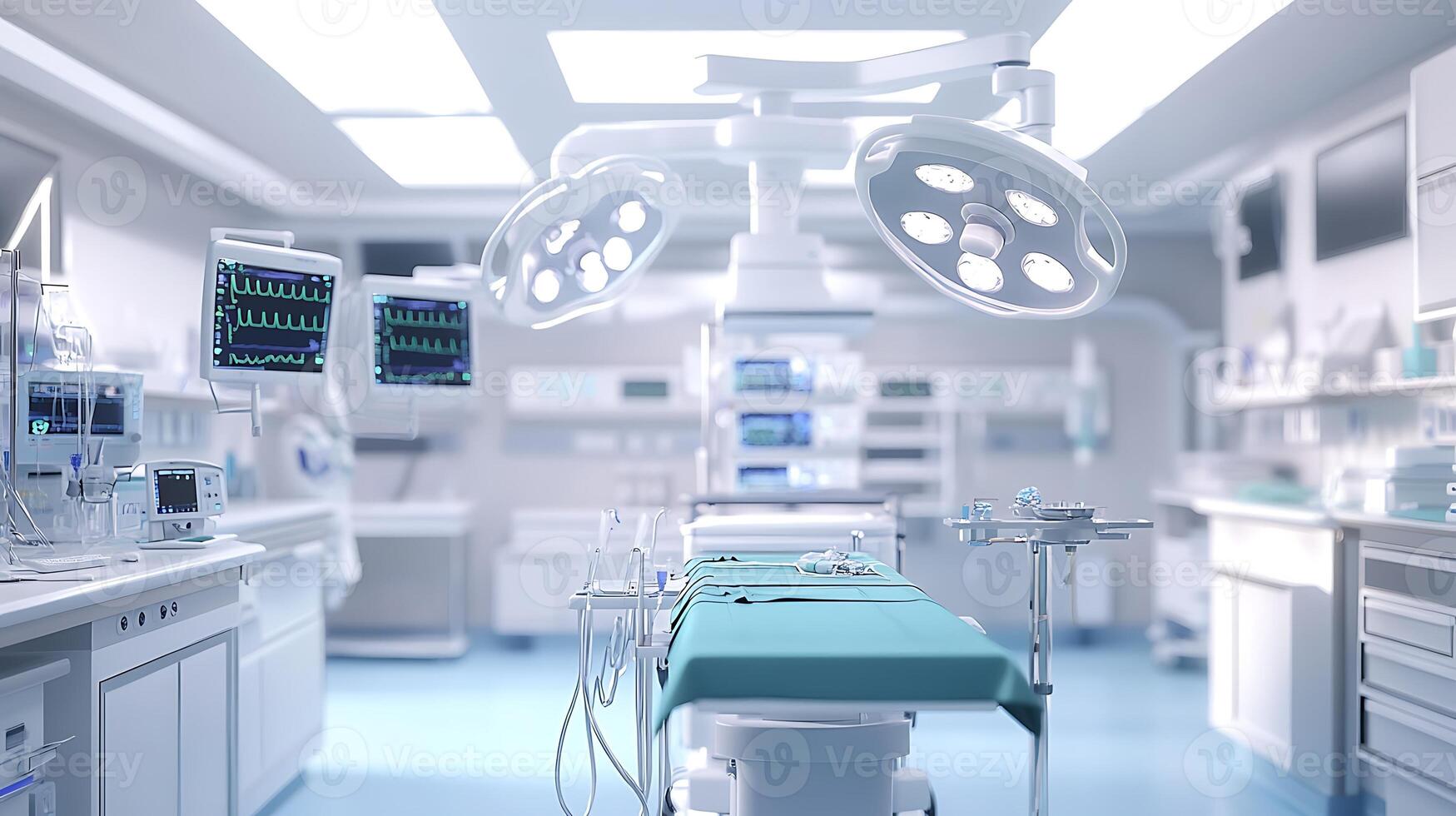 High-Tech Surgical Room Representing Advanced Healthcare and Medical Innovation photo