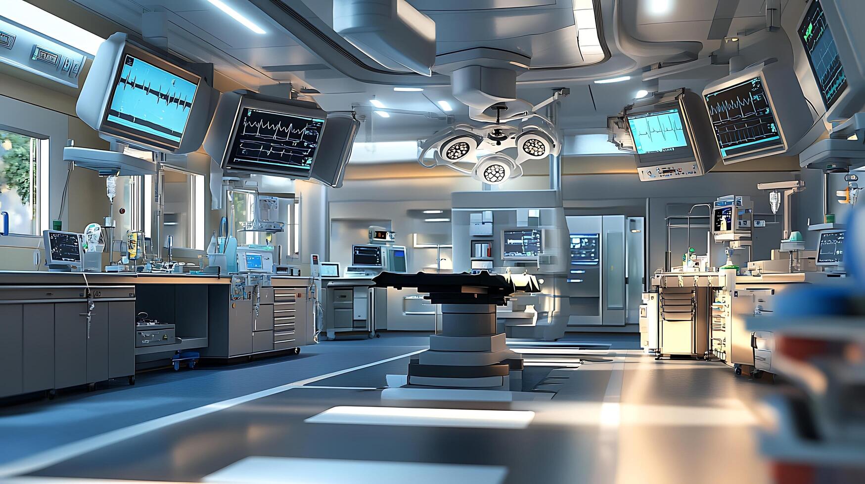 High-Tech Operating Room Featuring Modern Tools for Revolutionary Healthcare Solutions photo