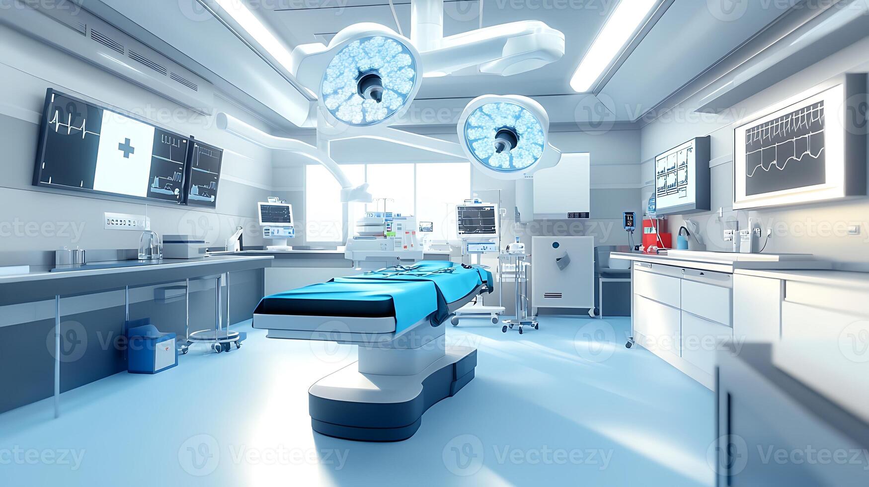 High-Tech Operating Room Representing Modern Healthcare and Surgical Innovation photo