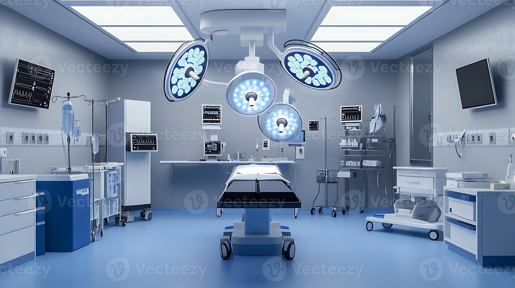 Cutting-Edge Medical Tools Showcased in a Modern Surgical Suite Design photo