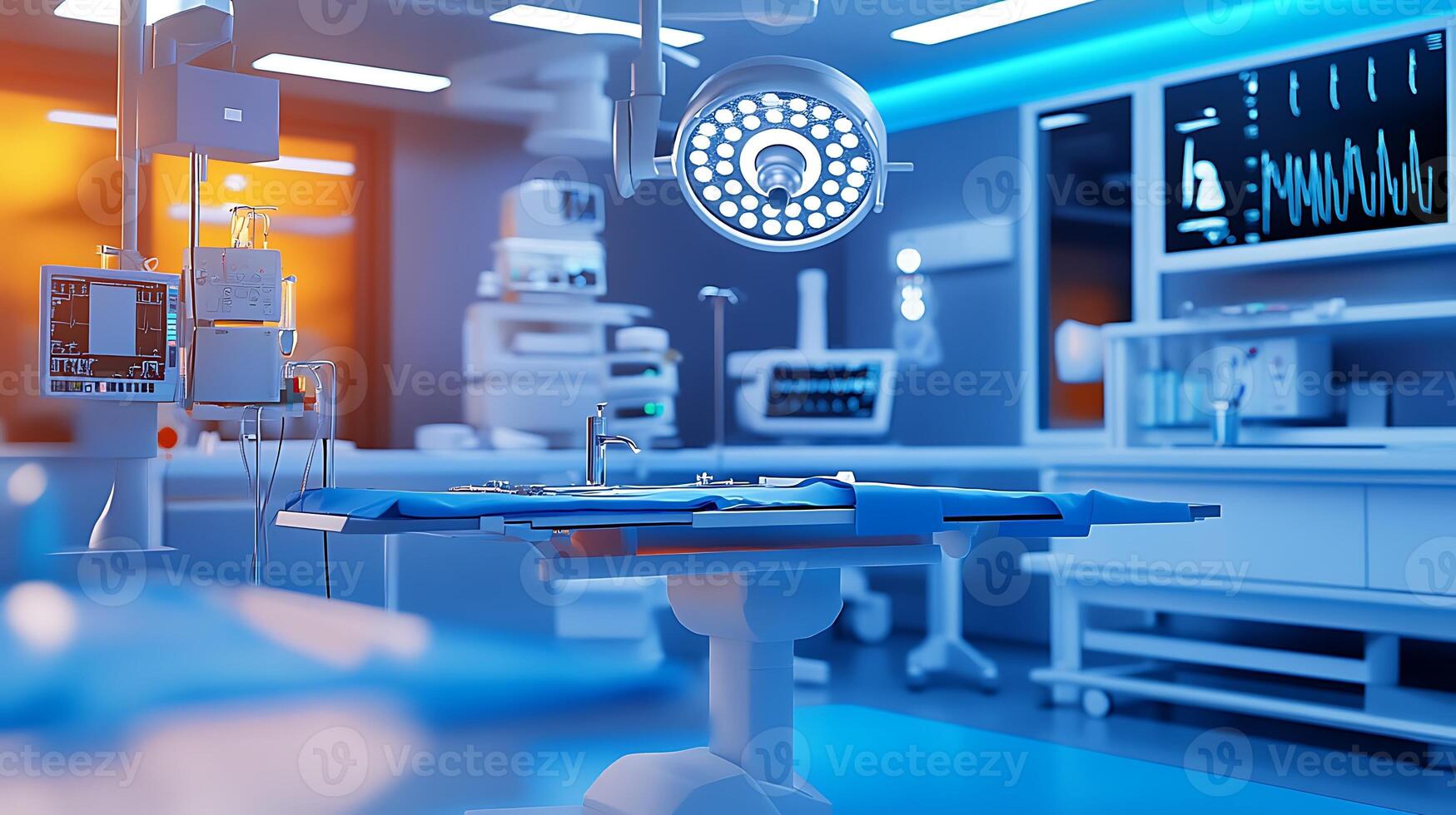 Cutting-Edge Technology Showcased in a Modern Surgical Room Environment photo