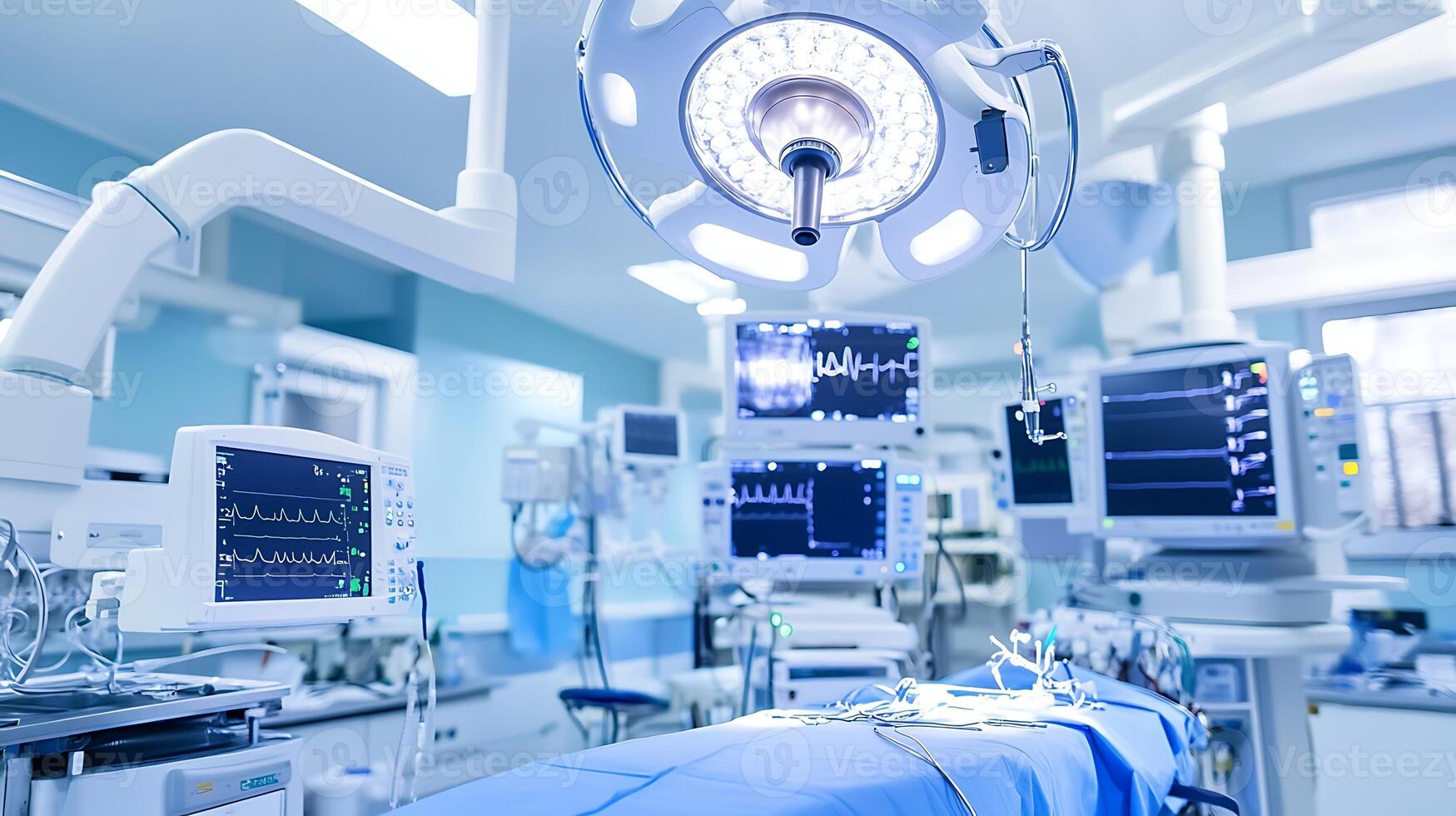 Modern Healthcare Technology Showcased in a High-Tech Operating Environment photo
