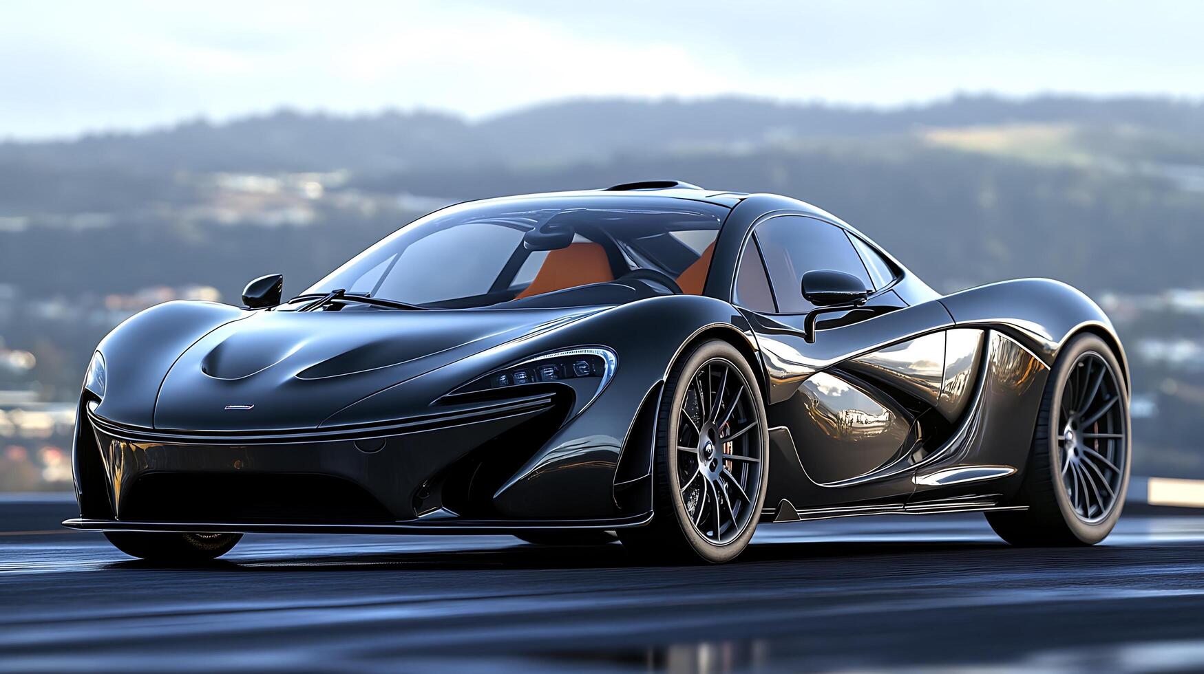 Capturing the Sleek Design of a Modern Car with Intricate Detail photo