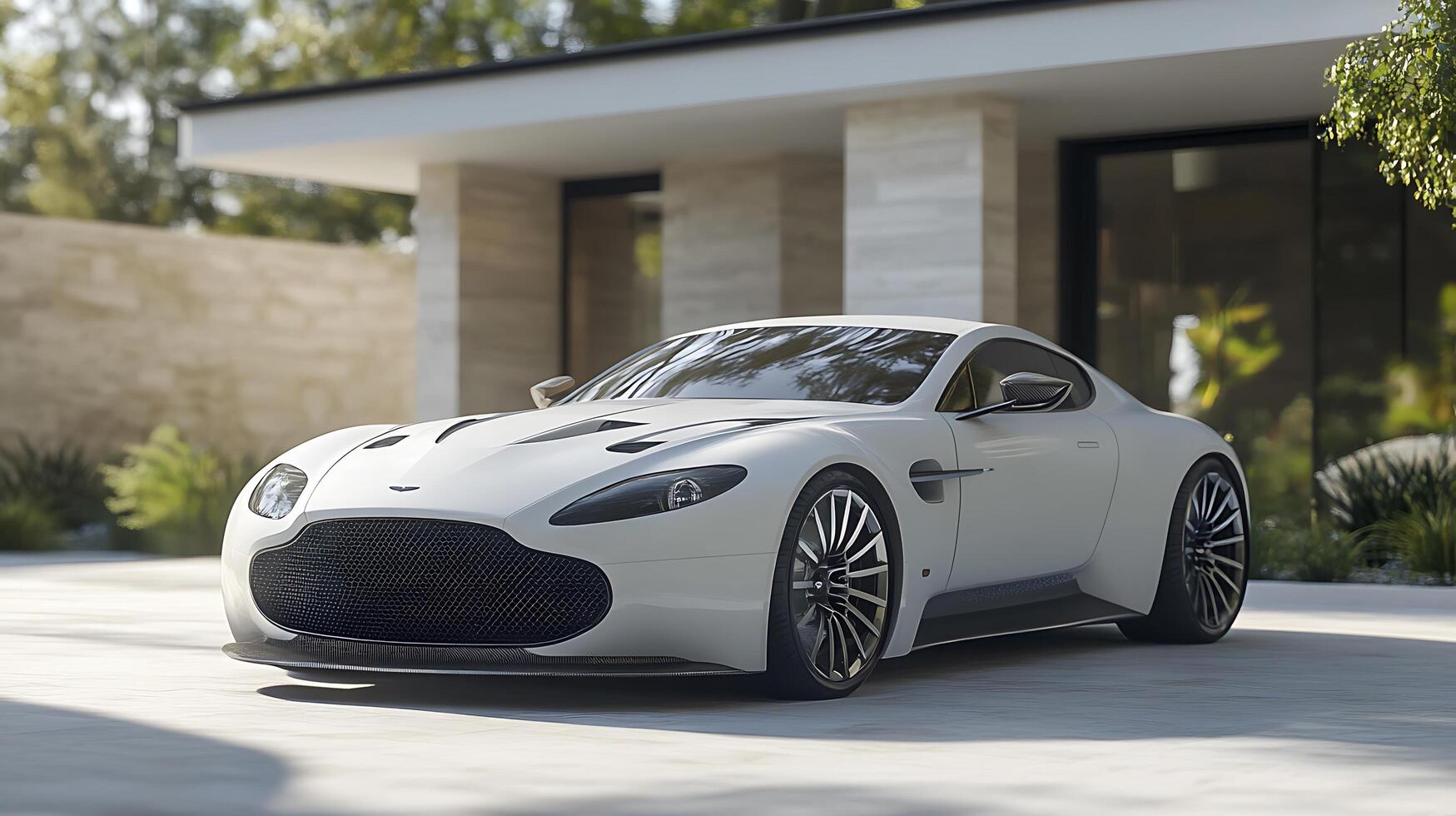 Detailed Close-Up of a Modern Car Capturing Automotive Elegance photo