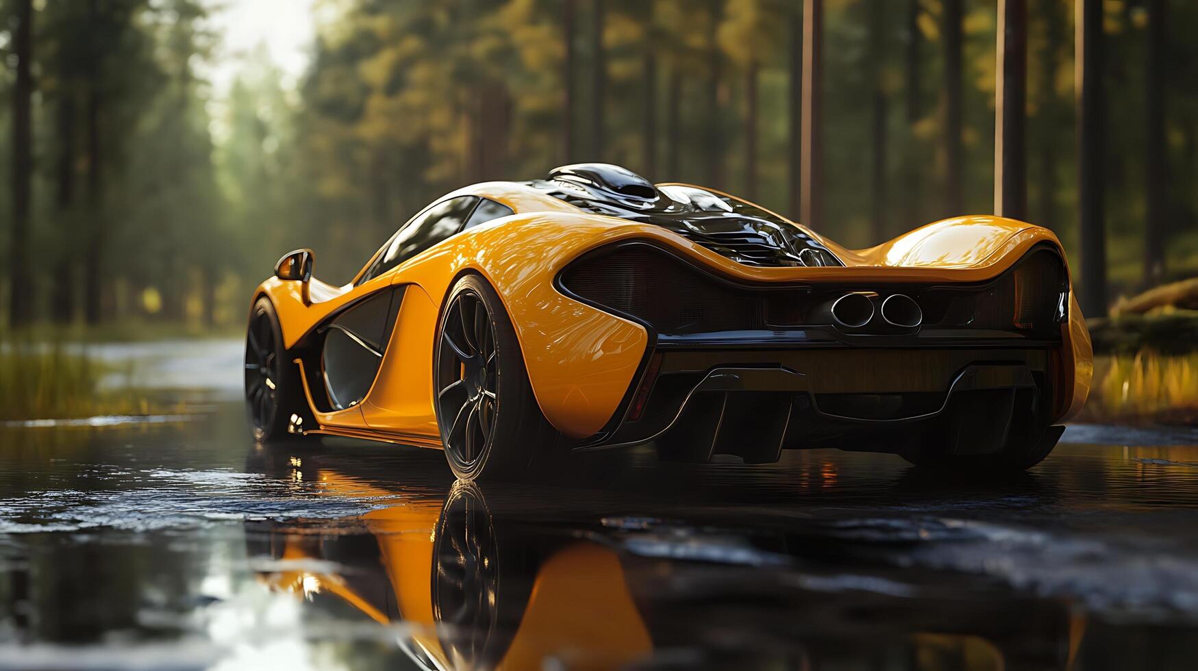 A Sleek Modern Car Captured in Perfect Precision with Close-Up Detail photo