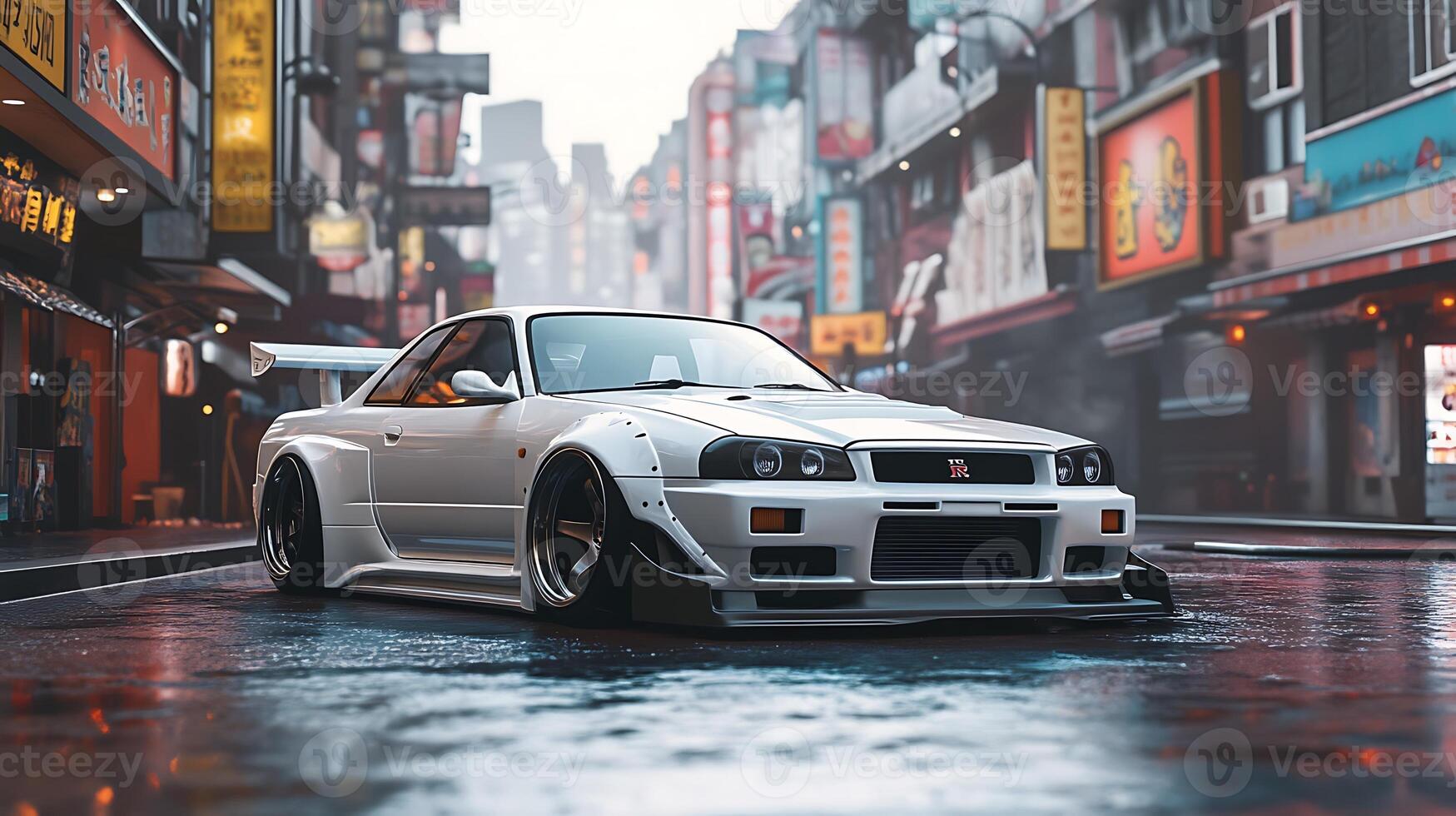 Perfect Close-Up of a Modern Car Highlighting Design and Innovation photo