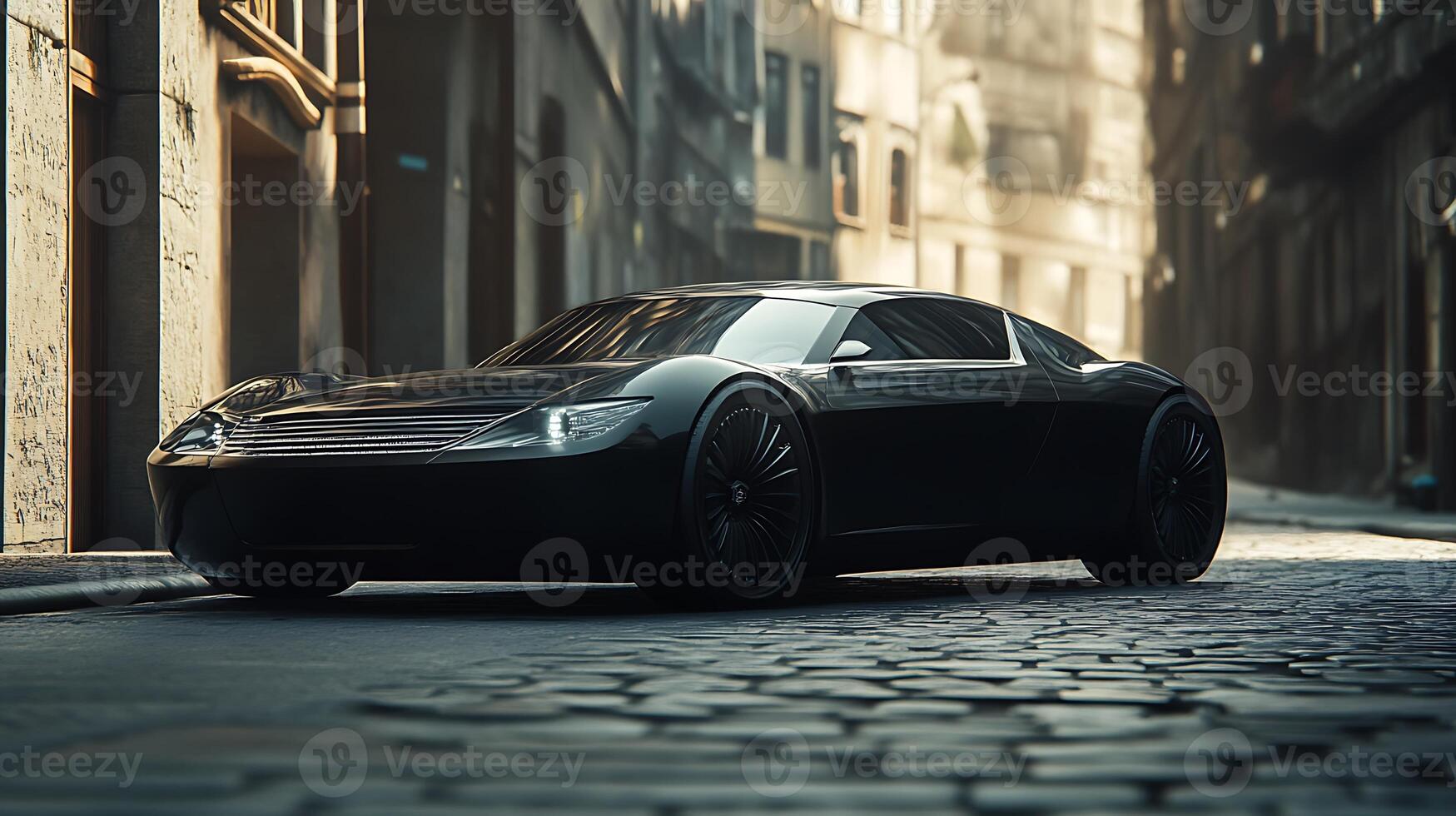 Capturing Every Detail of a Modern Car Sleek Design in Close-Up photo