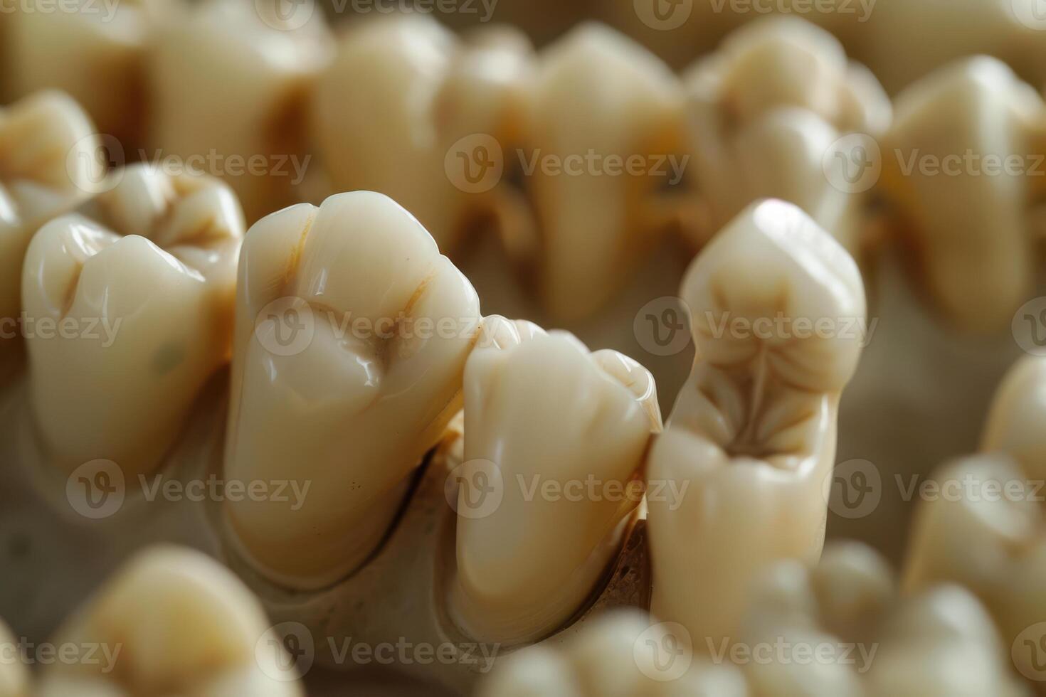 Clinical View of Human Teeth, Emphasizing the Health and Structure of Dentition photo