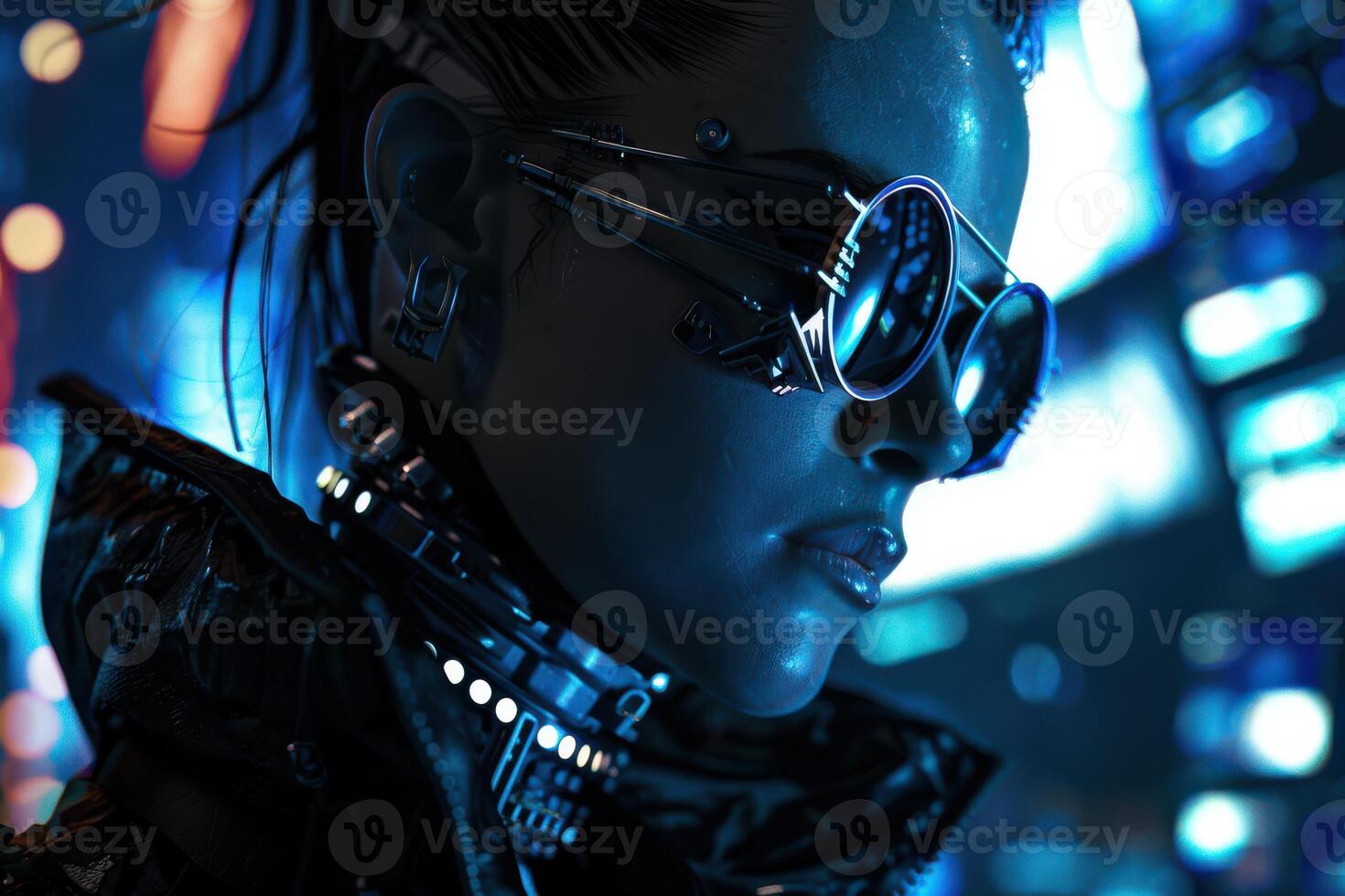 A Character Defined by Stylish Sunglasses and Urban Mystique photo