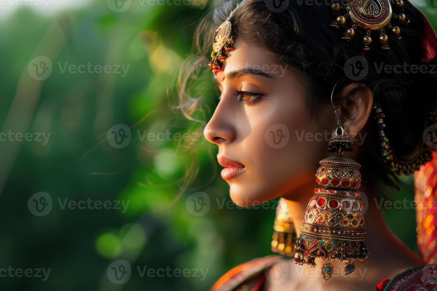 Traditional Earring or Jhumaka, Showcasing Classic Indian Jewelry and Cultural Elegance photo