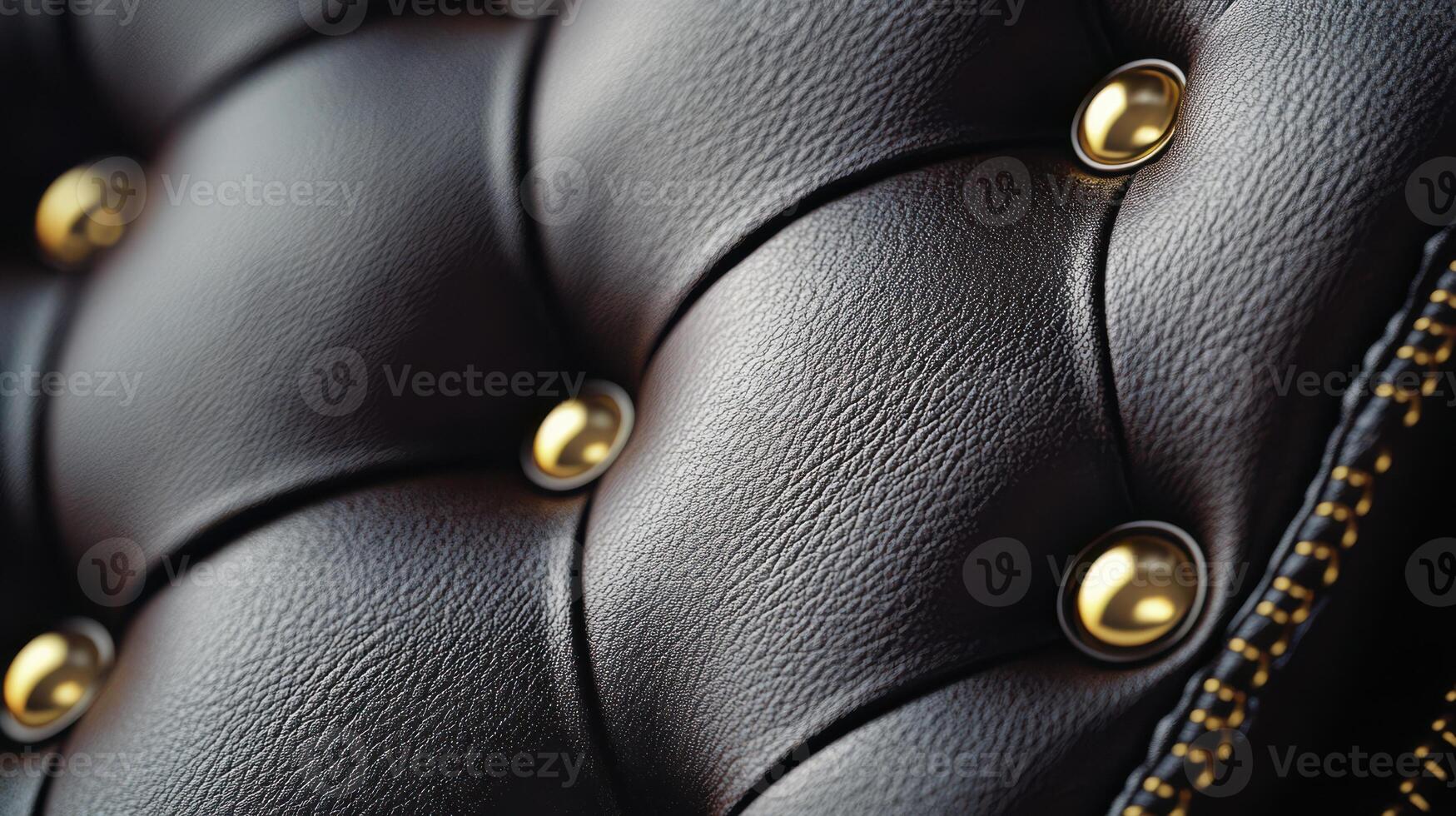 Close Up of Leather Seating with Decorative Studs photo