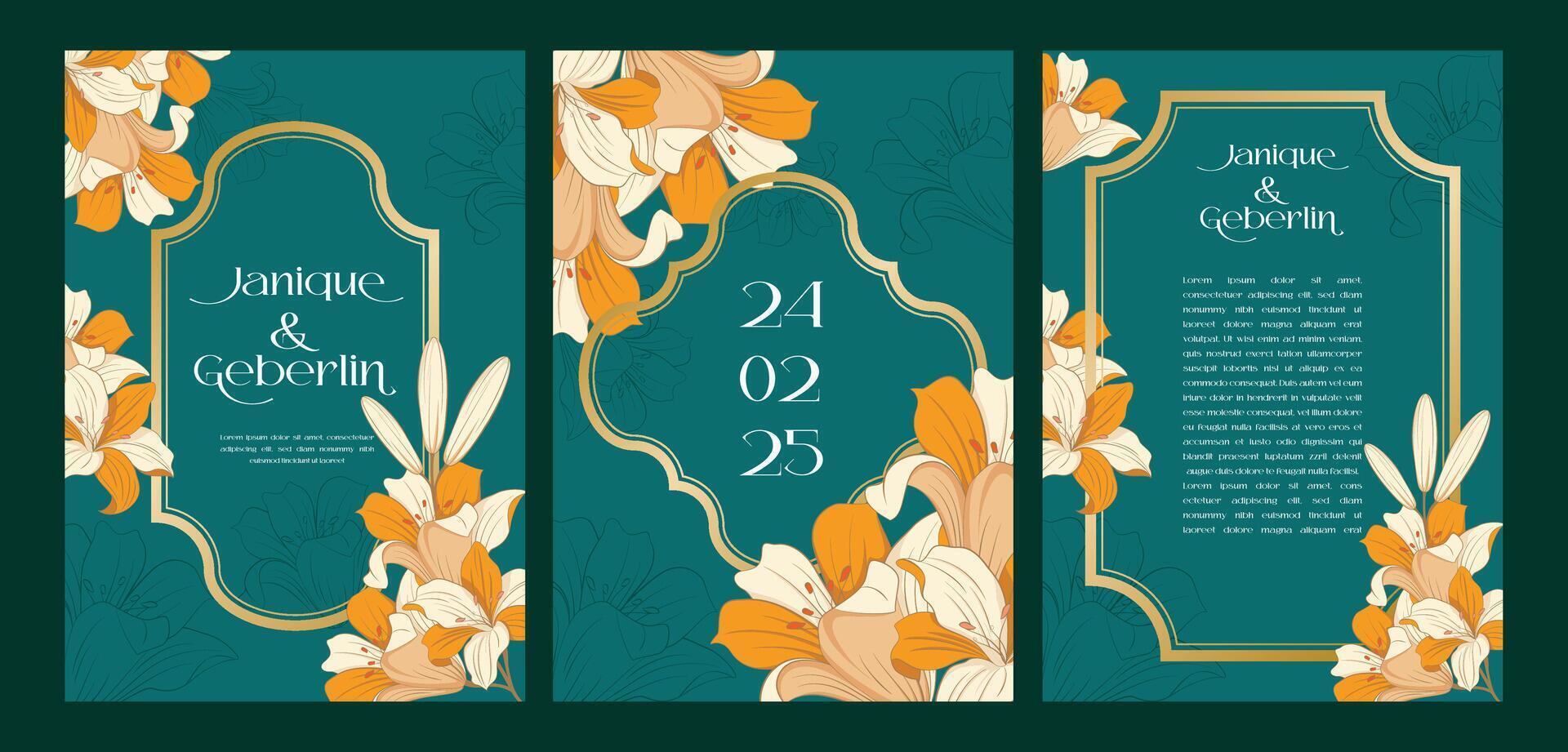 Frame nature invitation vector