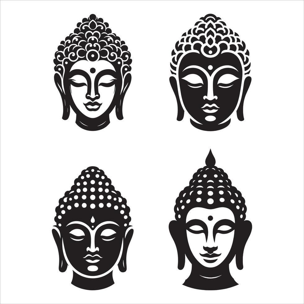 The Silent Meditation of Buddha vector